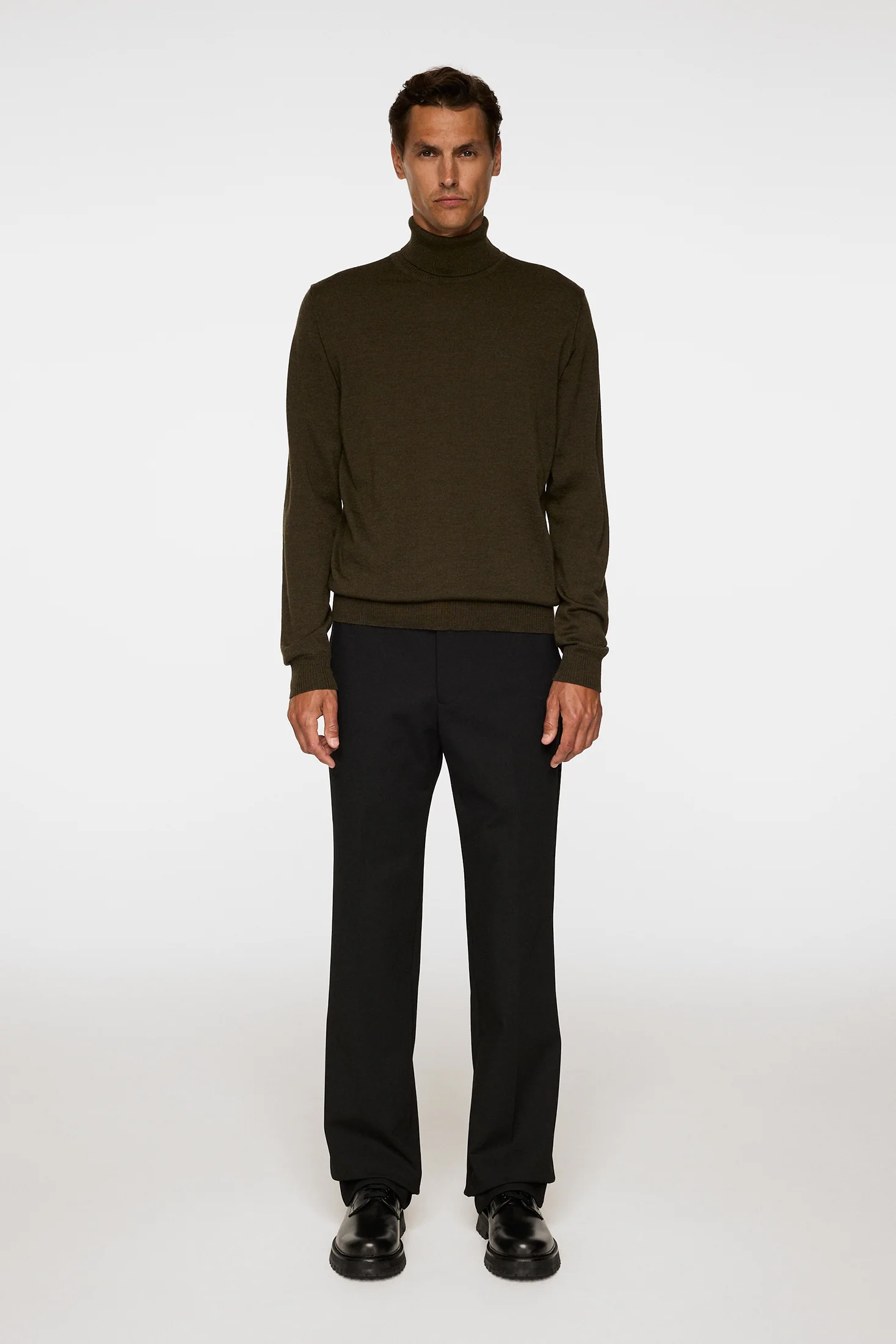 Kaden Merino Turtle Neck / Forest Green Melange - Image 4