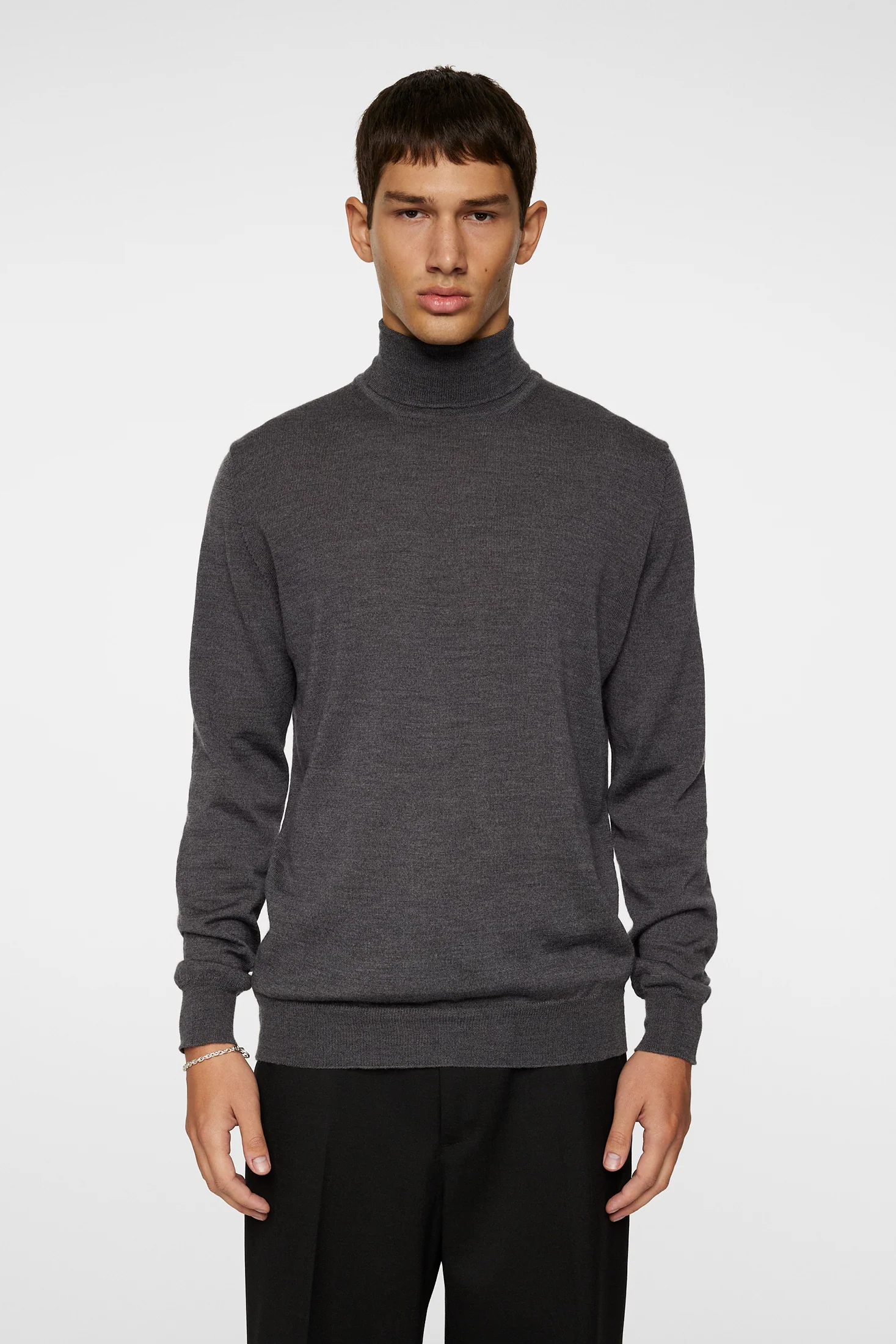 Kaden Merino Turtle Neck / Lava Smoke Melange - Image 3