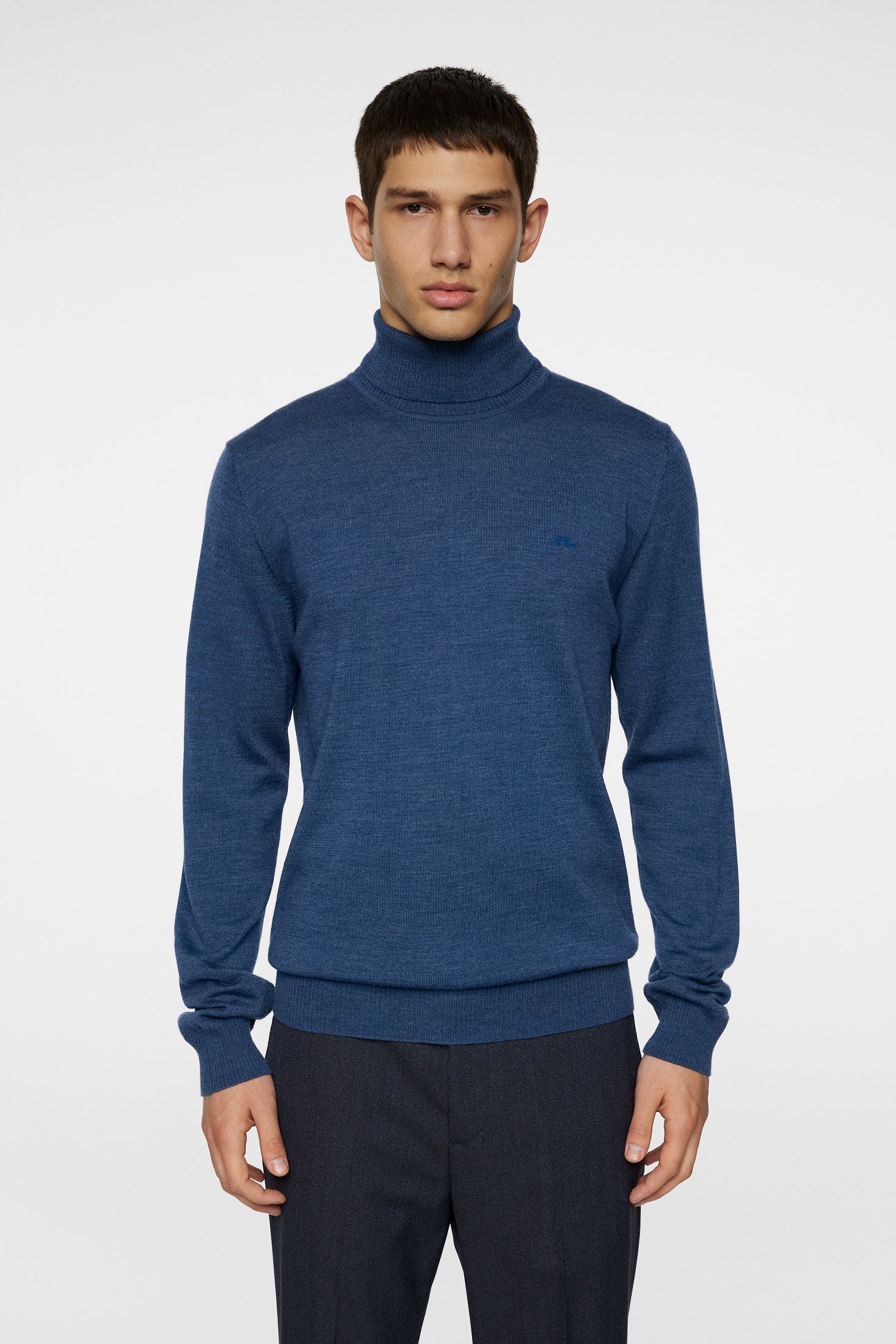 Kaden Merino Turtle Neck / Vintage Indigo Melange - Image 2