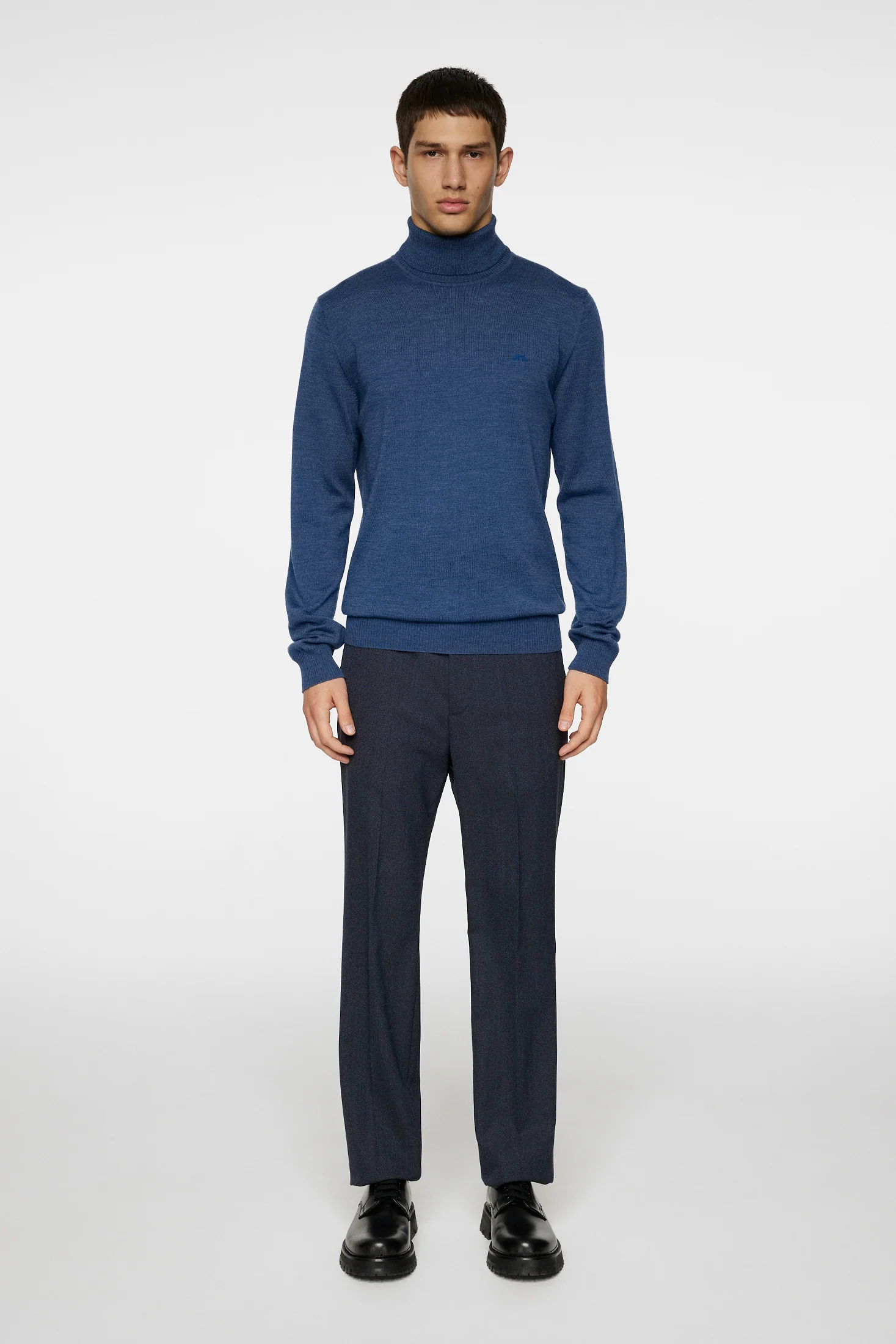 Kaden Merino Turtle Neck / Vintage Indigo Melange - Image 4