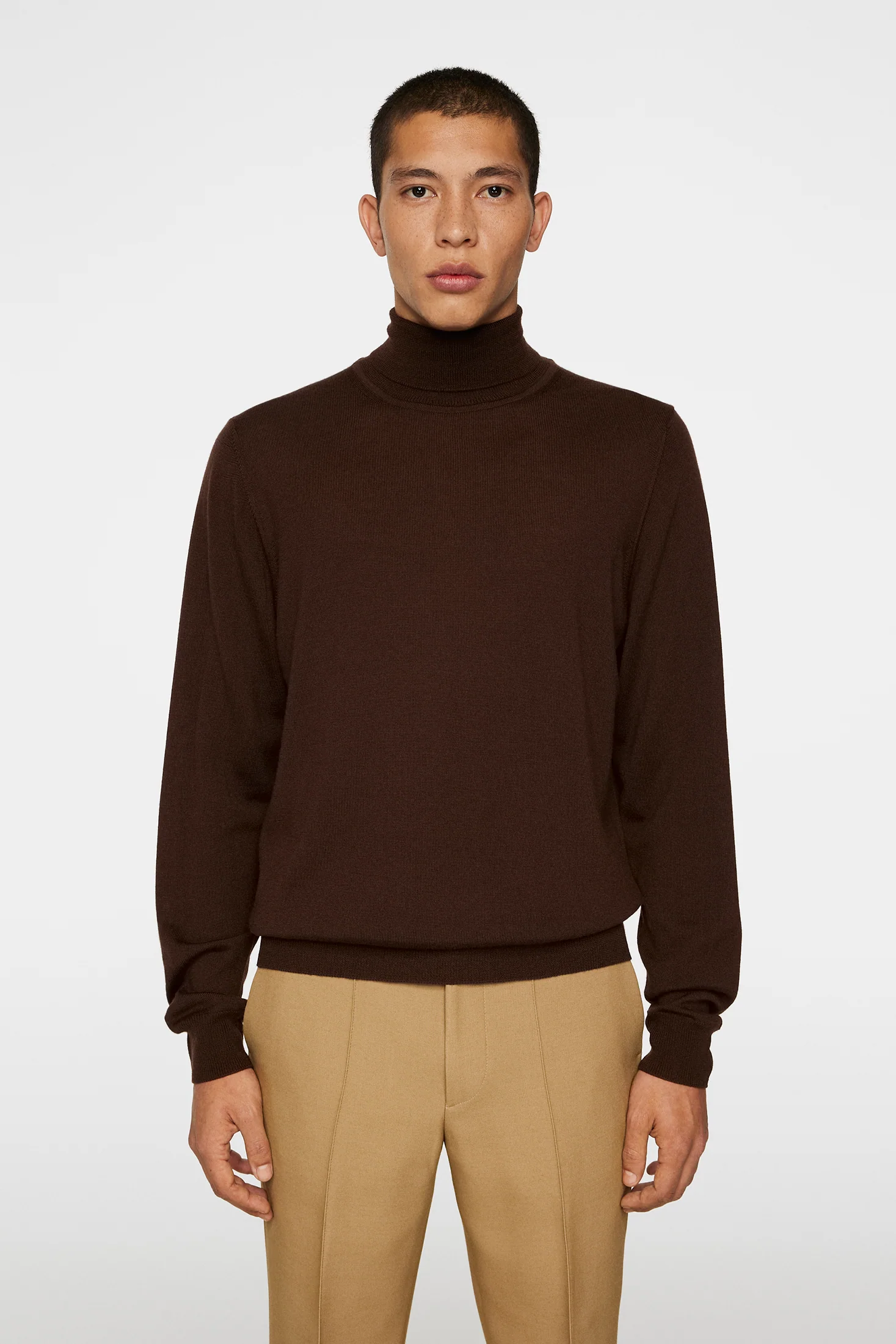 Kaden Merino Turtleneck / Bitter Chocolate - Image 2