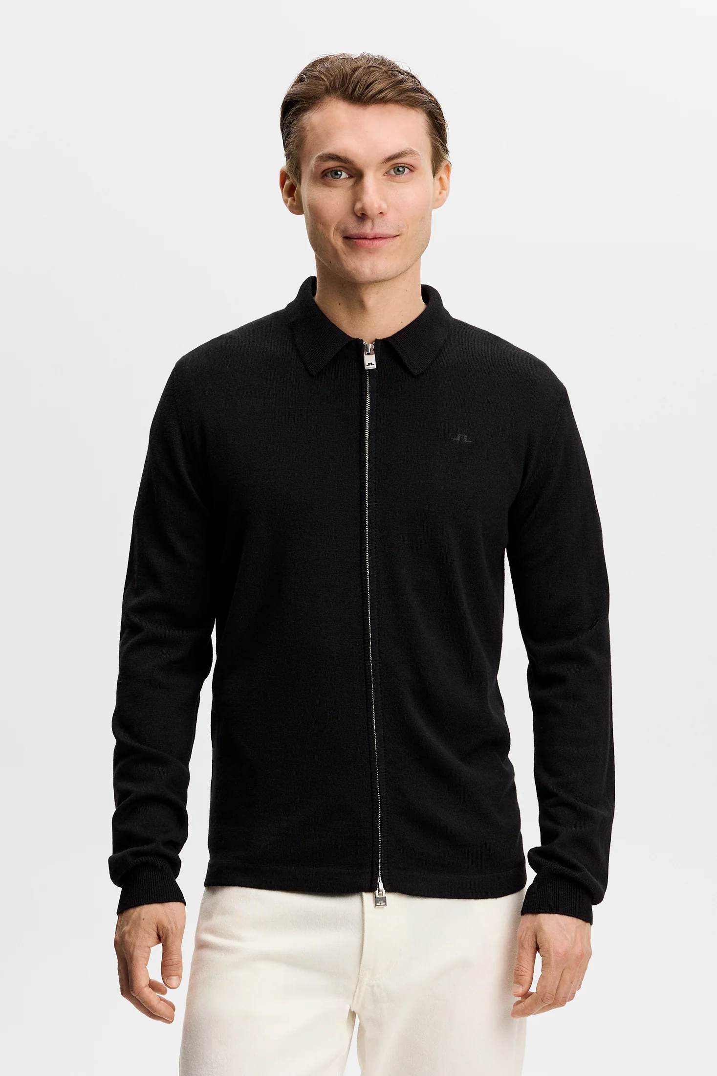 Kaleb Merino Cardigan / Black - Image 3