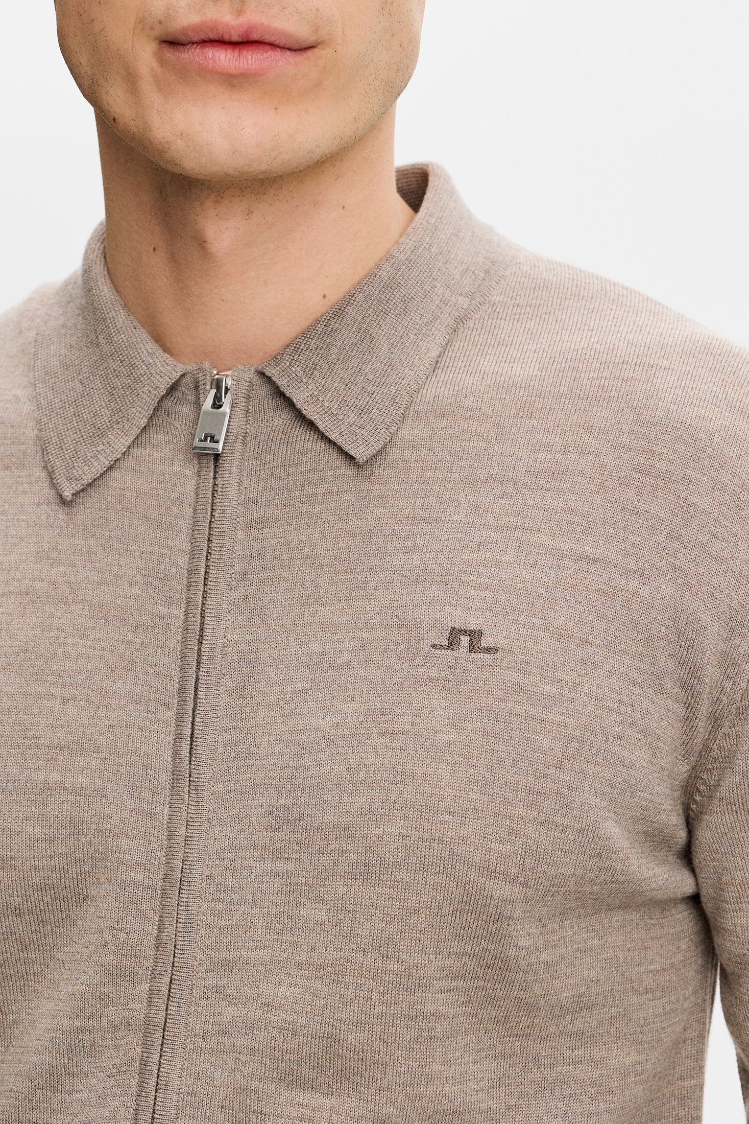Kaleb Merino Cardigan / Brindle Melange - Image 5