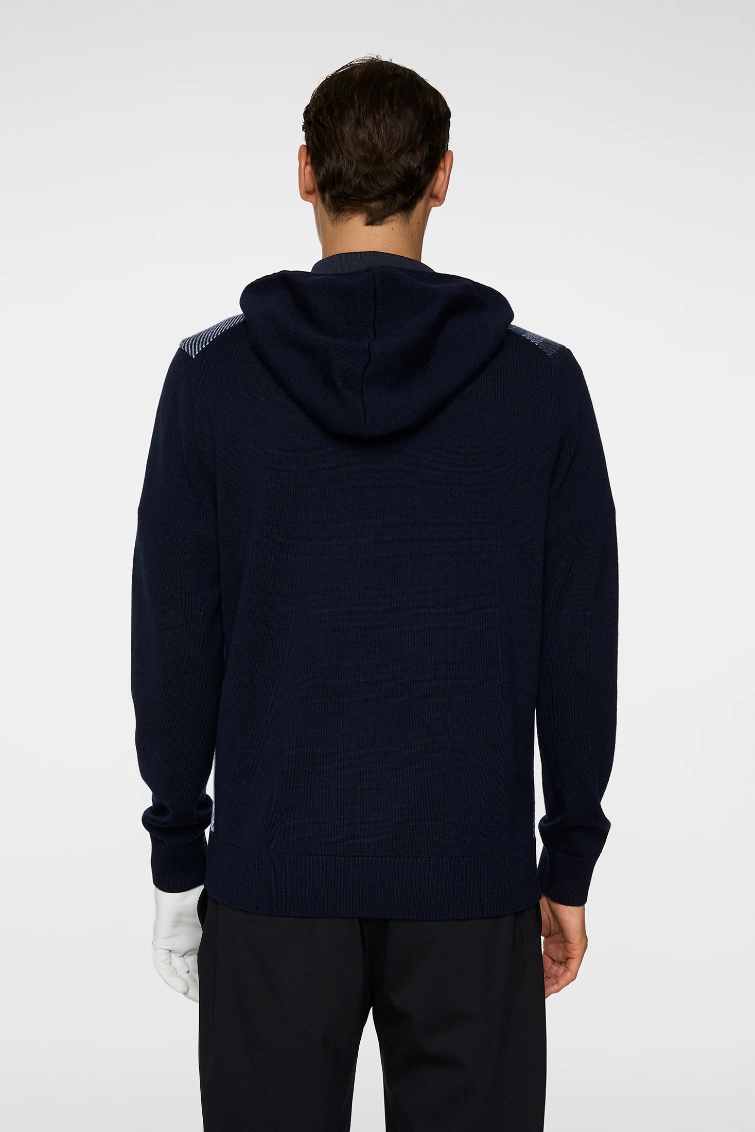 Karl Merino Hoodie DPWT / Tartan Navy - Image 2