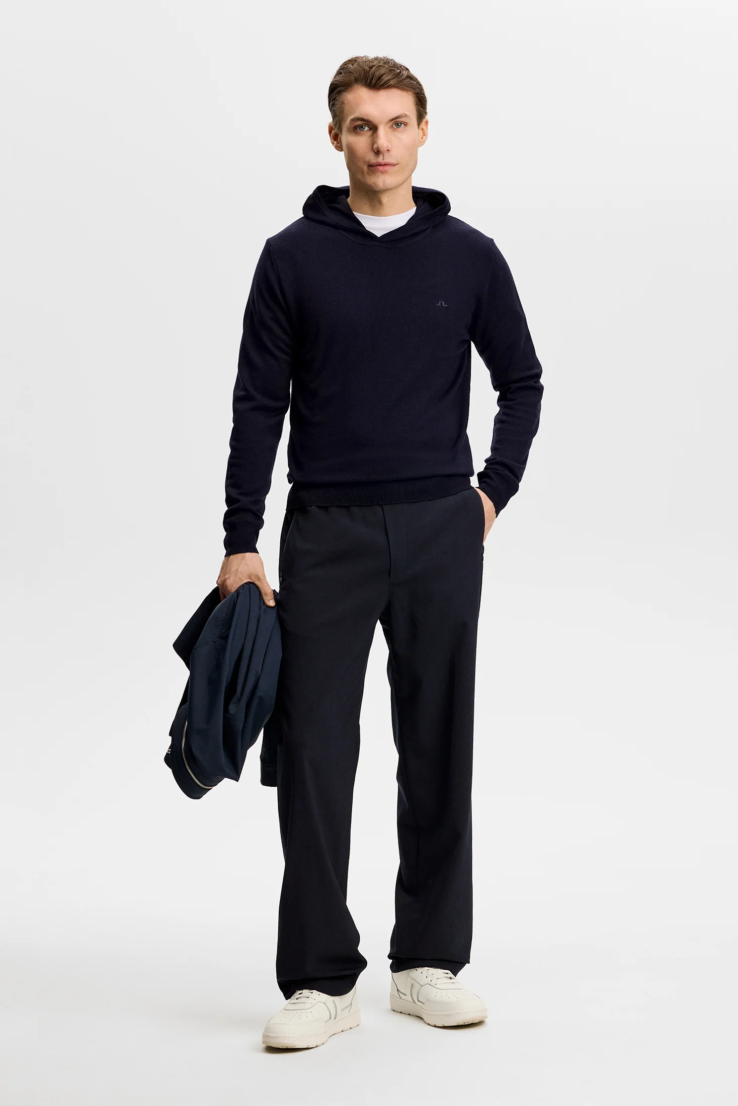 Karl Merino Hoodie / JL Navy - Image 5