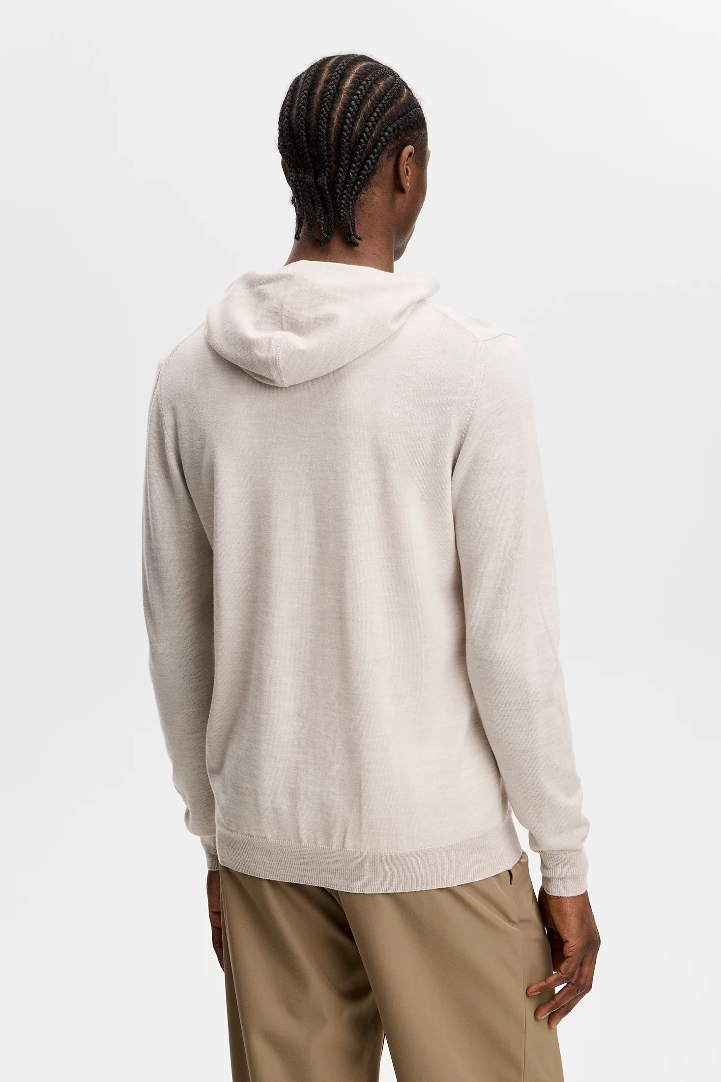 Karl Merino Hoodie / Moonbeam Melange - Image 3