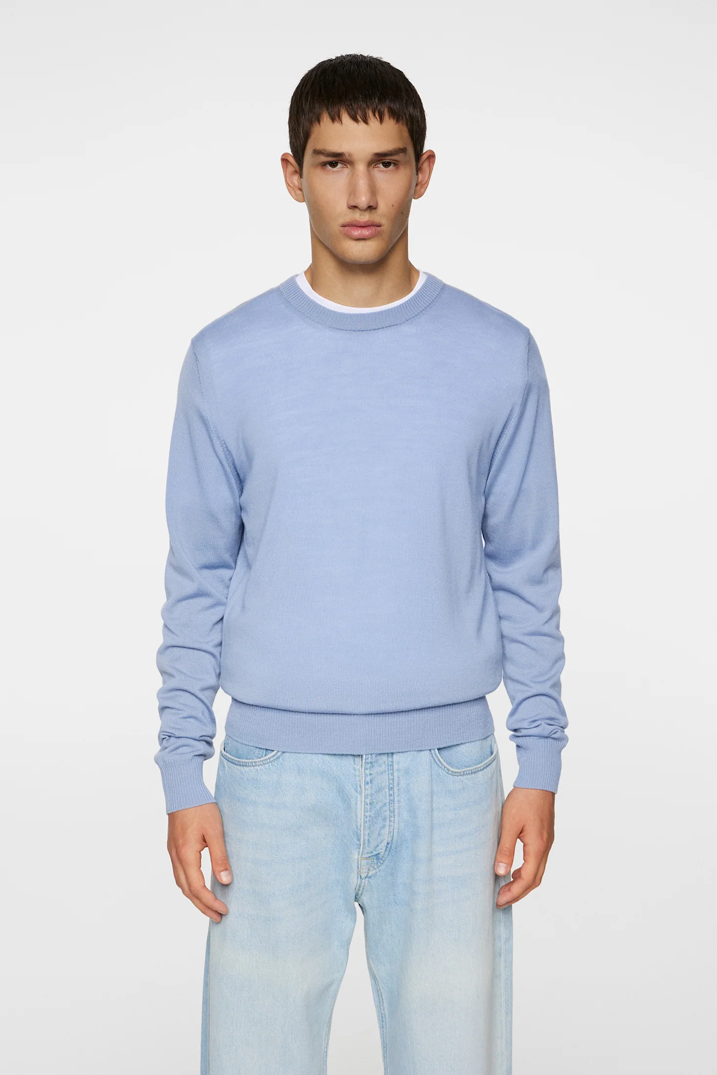 Keane Light Merino Crew Neck / Rain Washed - Image 2