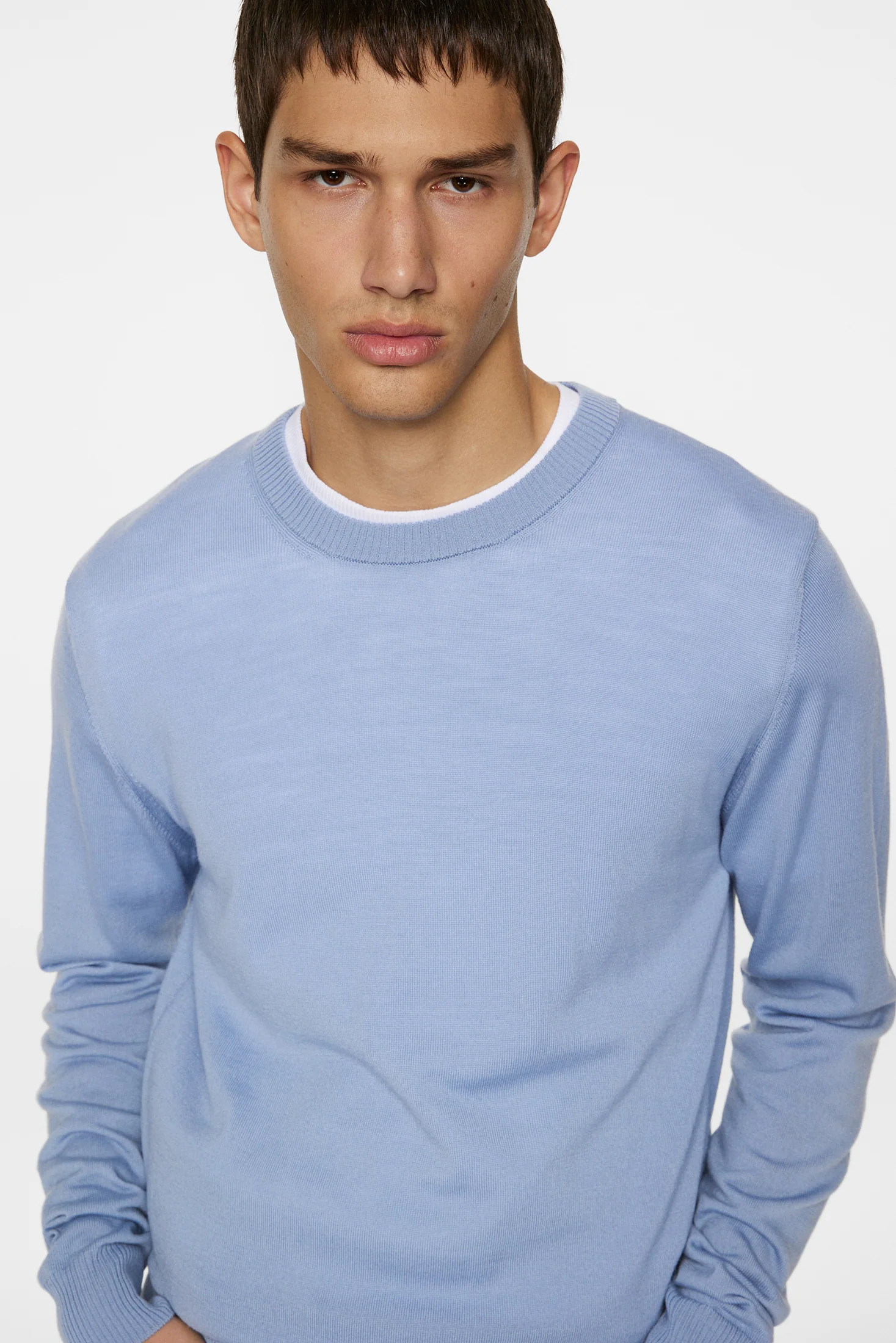 Keane Light Merino Crew Neck / Rain Washed - Image 5