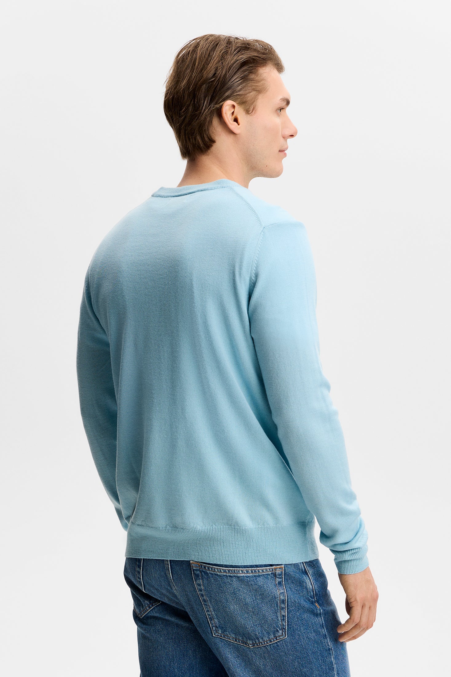 Keane Merino Crew Neck / Forget-Me-Not - Image 4