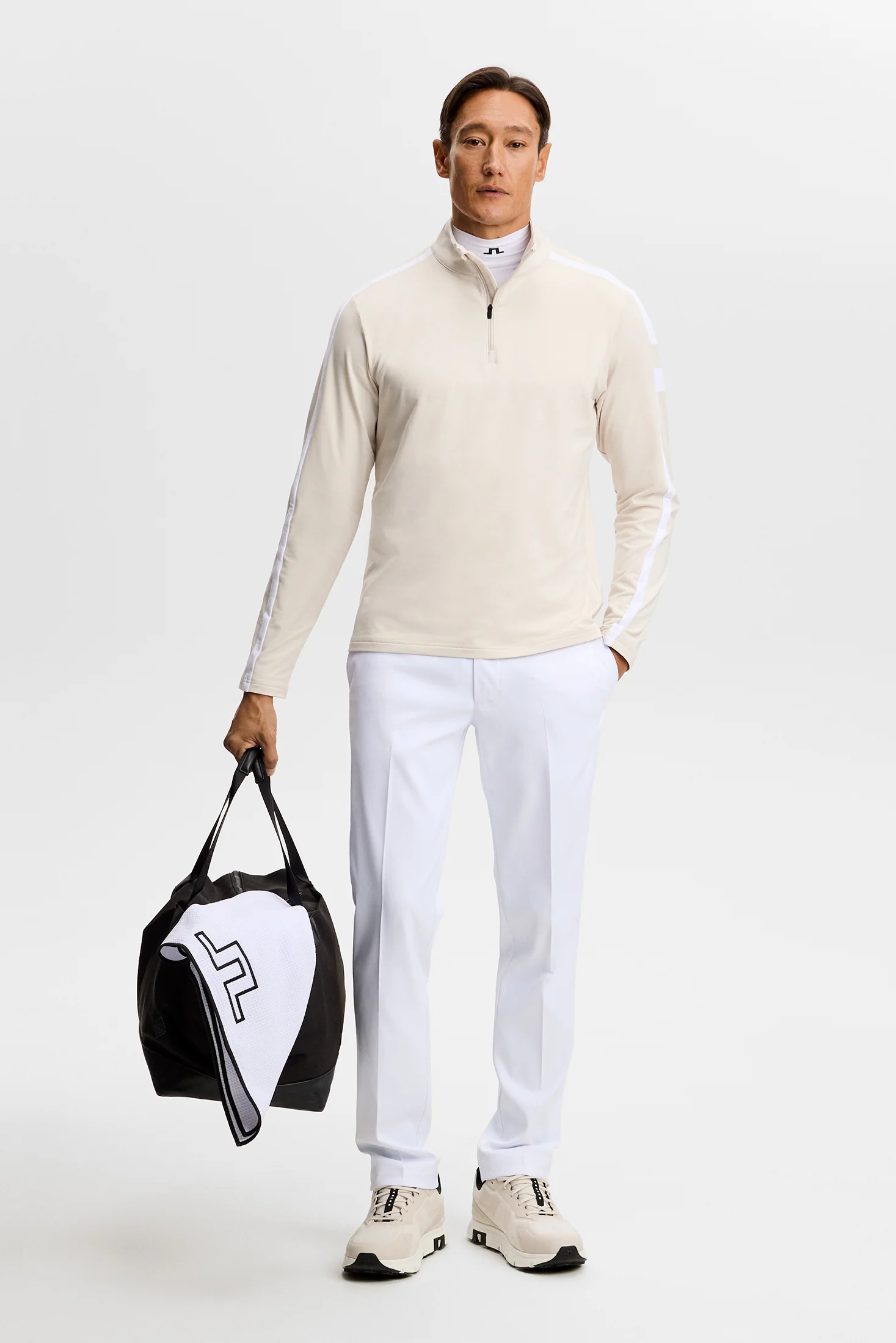 Keaton Quarter Zip Mid Layer / Moonbeam - Image 4