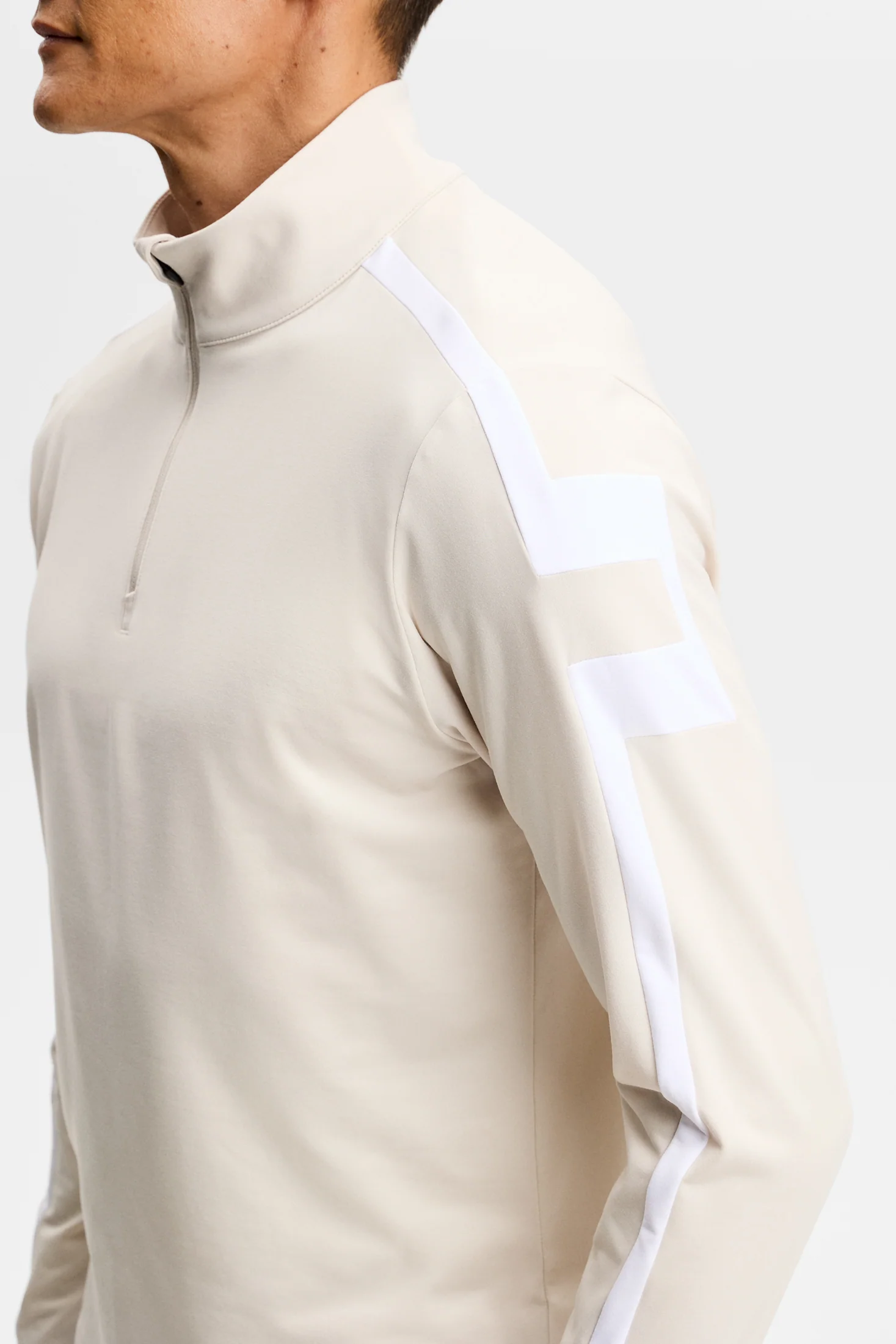 Keaton Quarter Zip Mid Layer / Moonbeam - Image 5