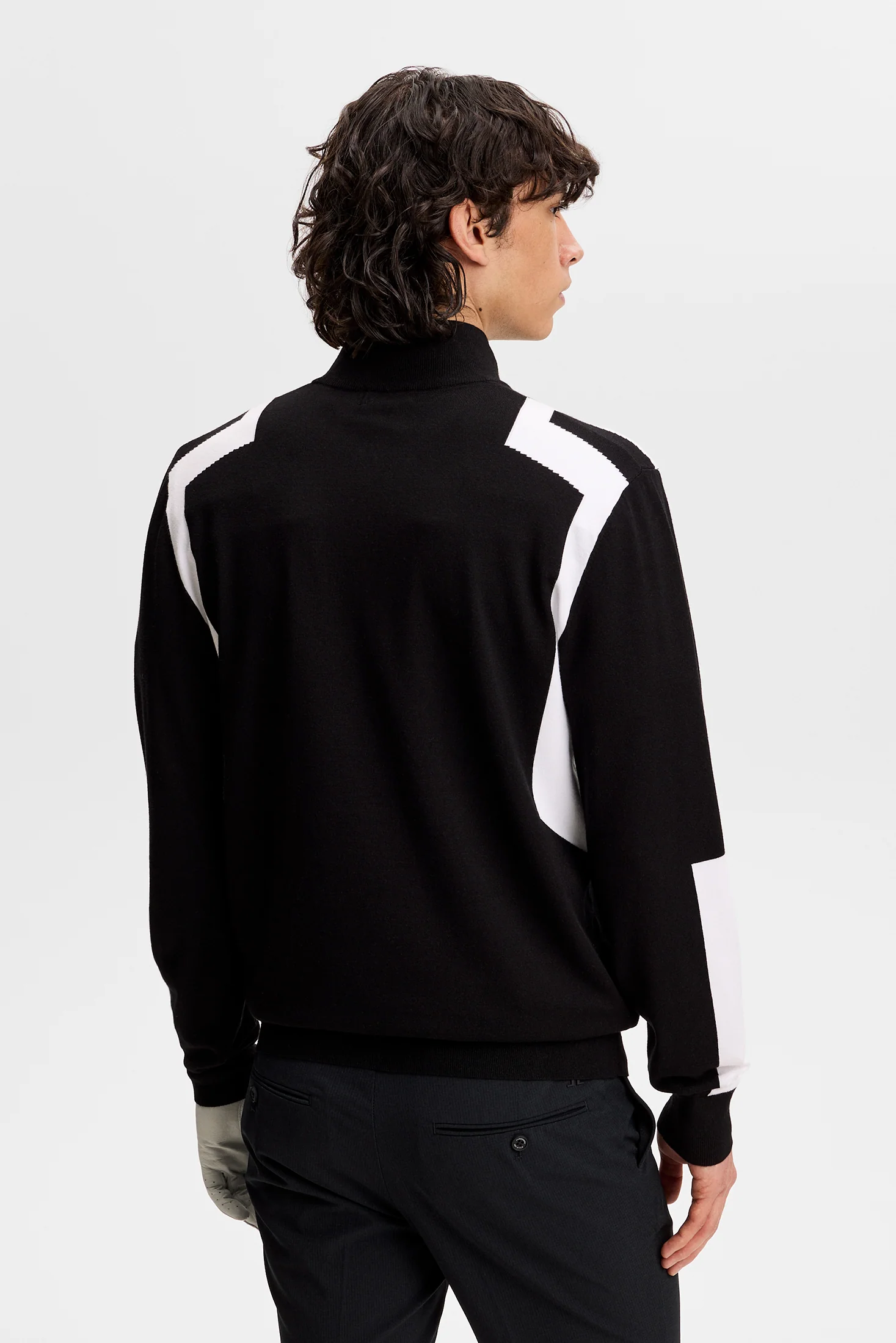 Kendrick Knitted Zip Sweater / Black - Image 3