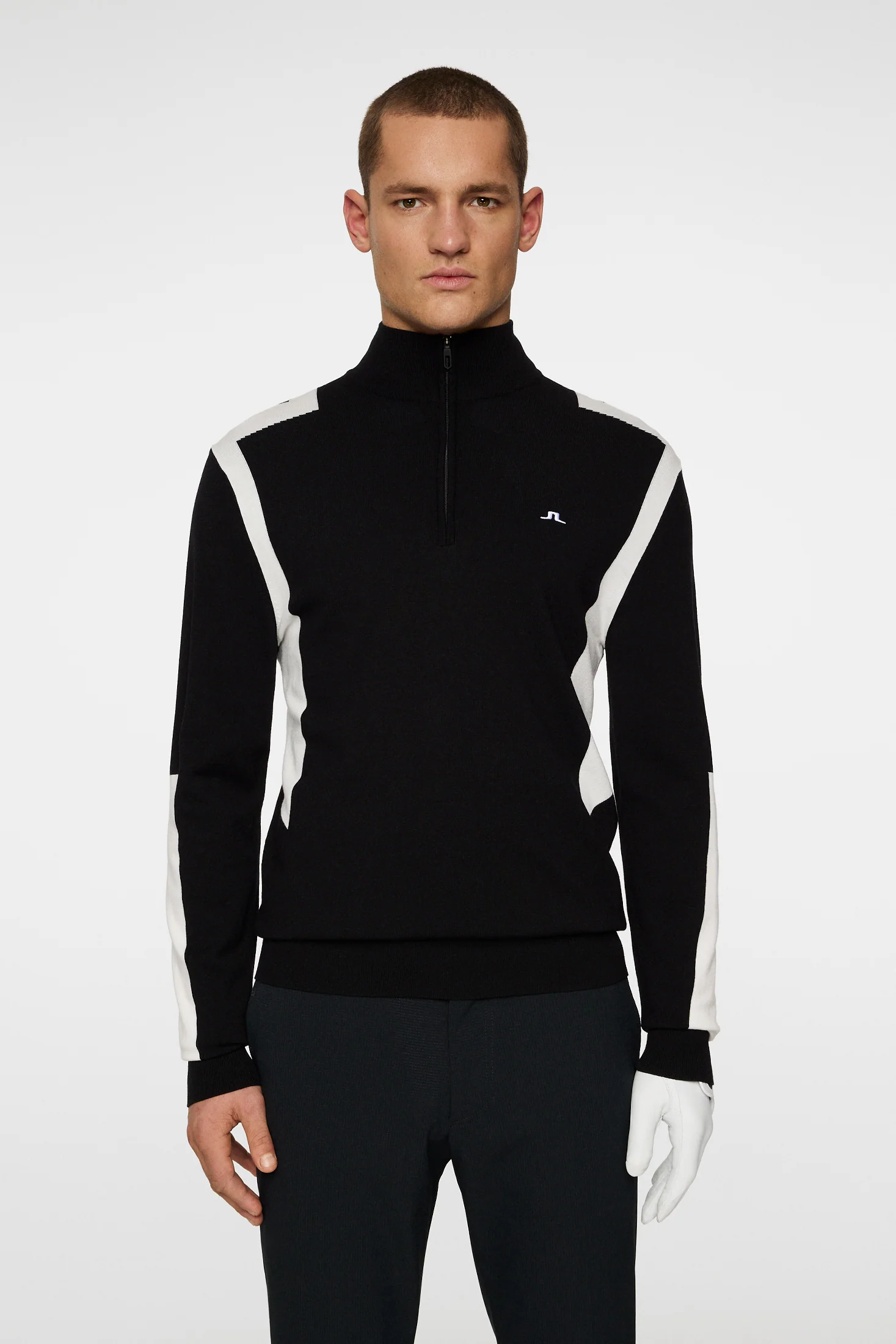 Kendrick Knitted Zip Sweater / Black - Image 2