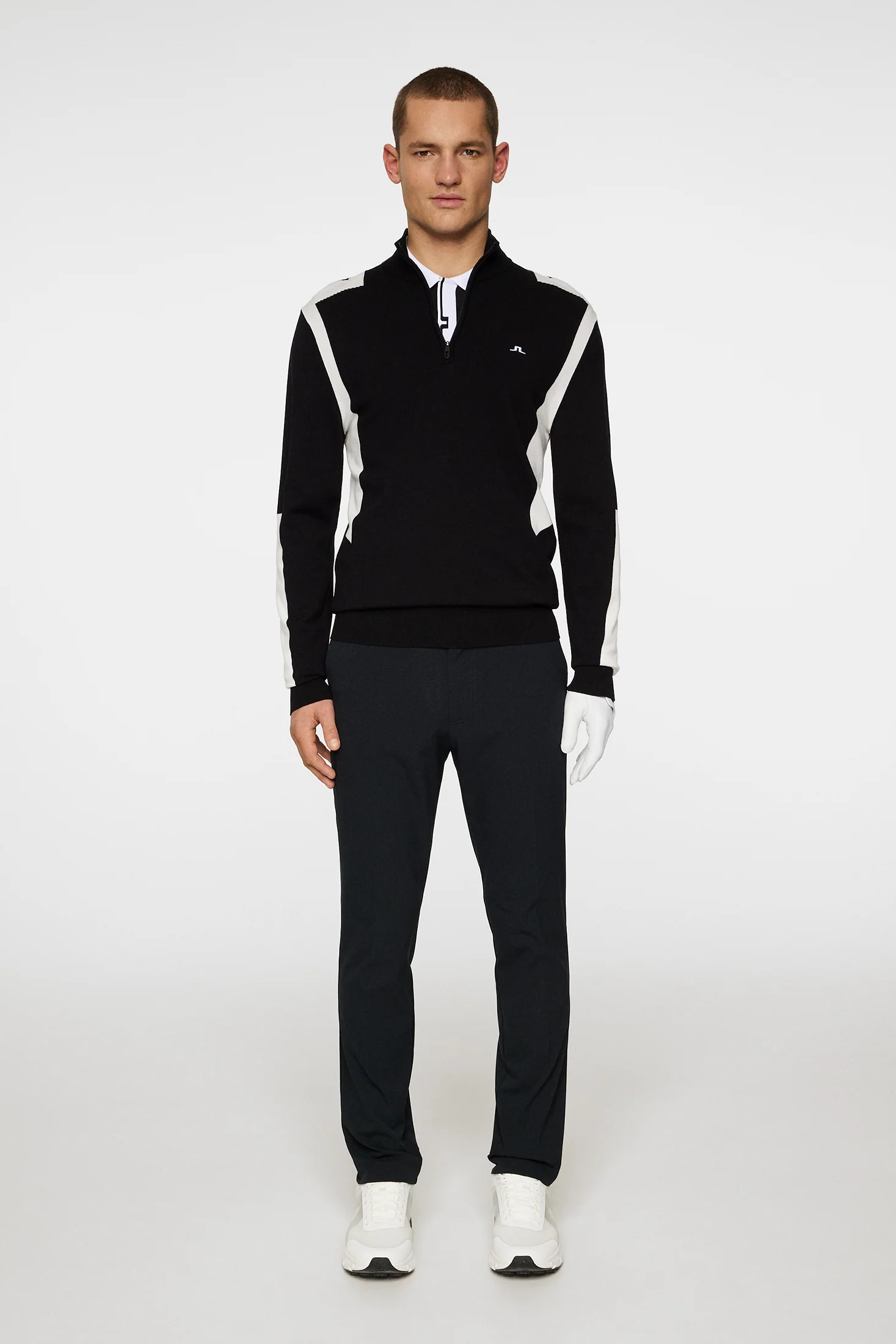 Kendrick Knitted Zip Sweater / Black - Image 4