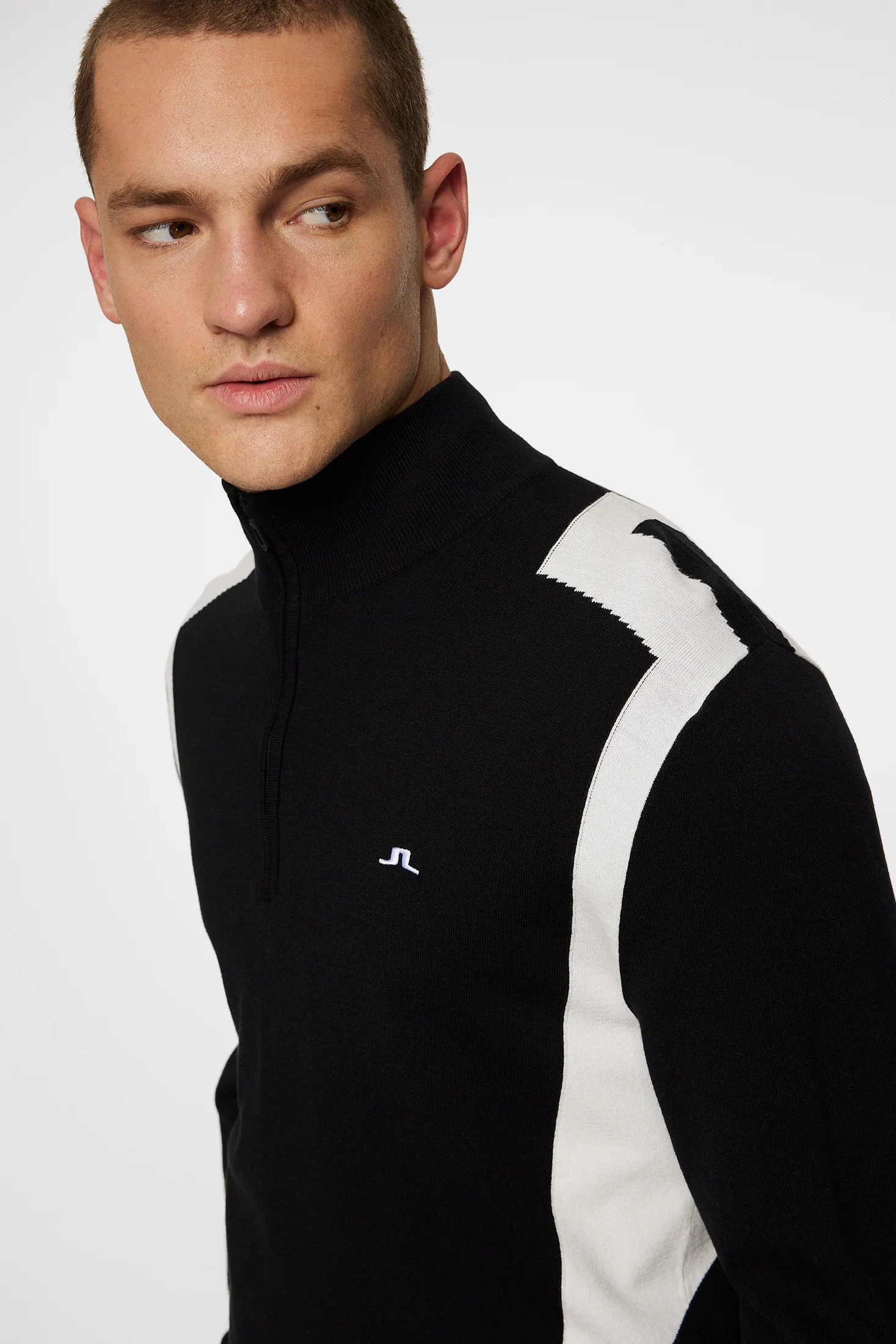 Kendrick Knitted Zip Sweater / Black - Image 5