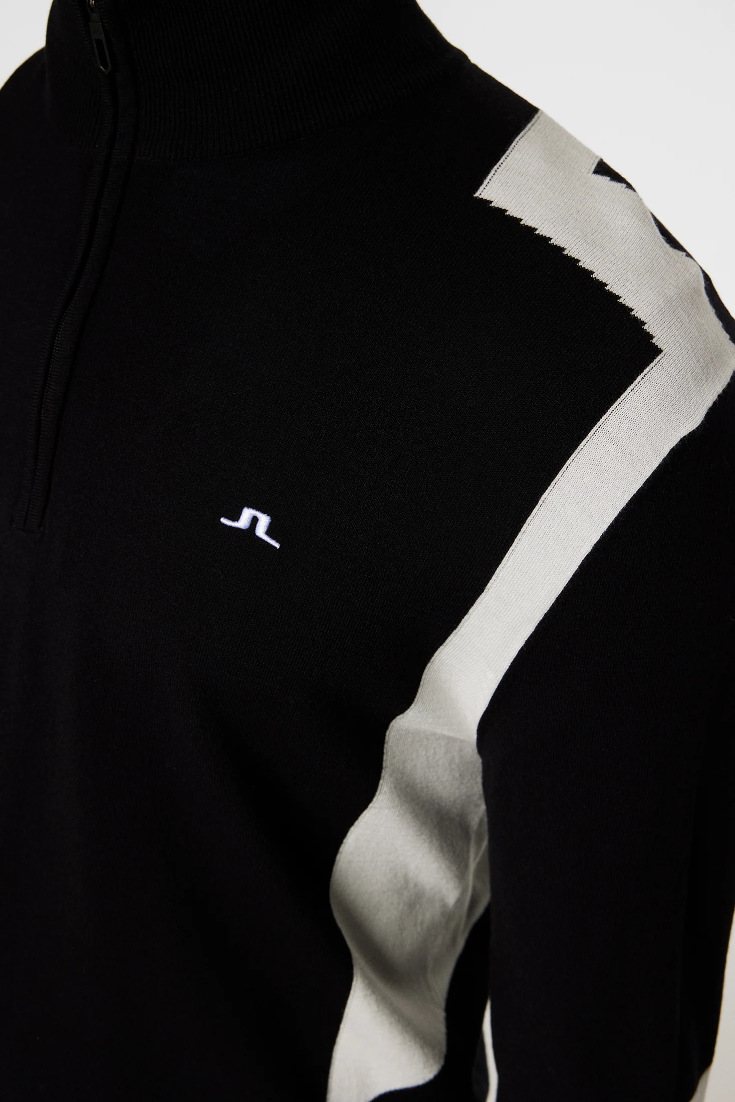 Kendrick Knitted Zip Sweater / Black - Image 6