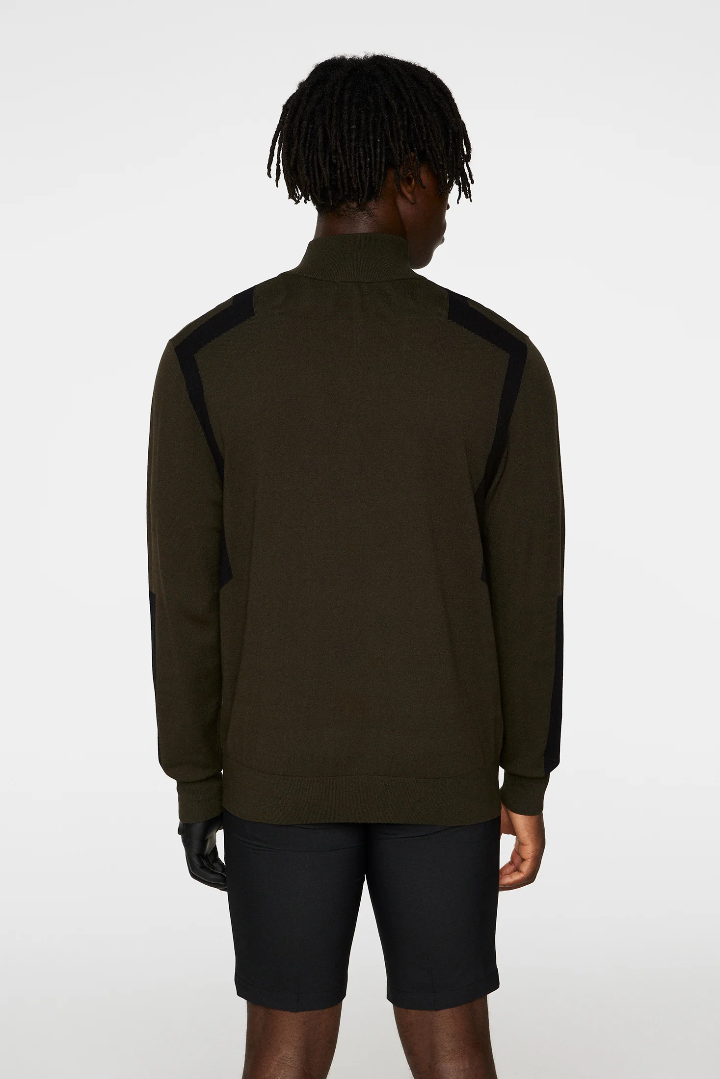 Kendrick Knitted Zip Sweater / Forest Green - Image 3