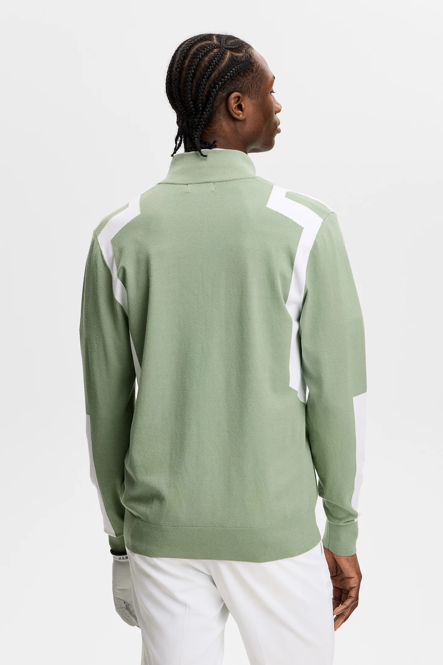 Kendrick Knitted Zip Sweater / Hedge Green - Image 3
