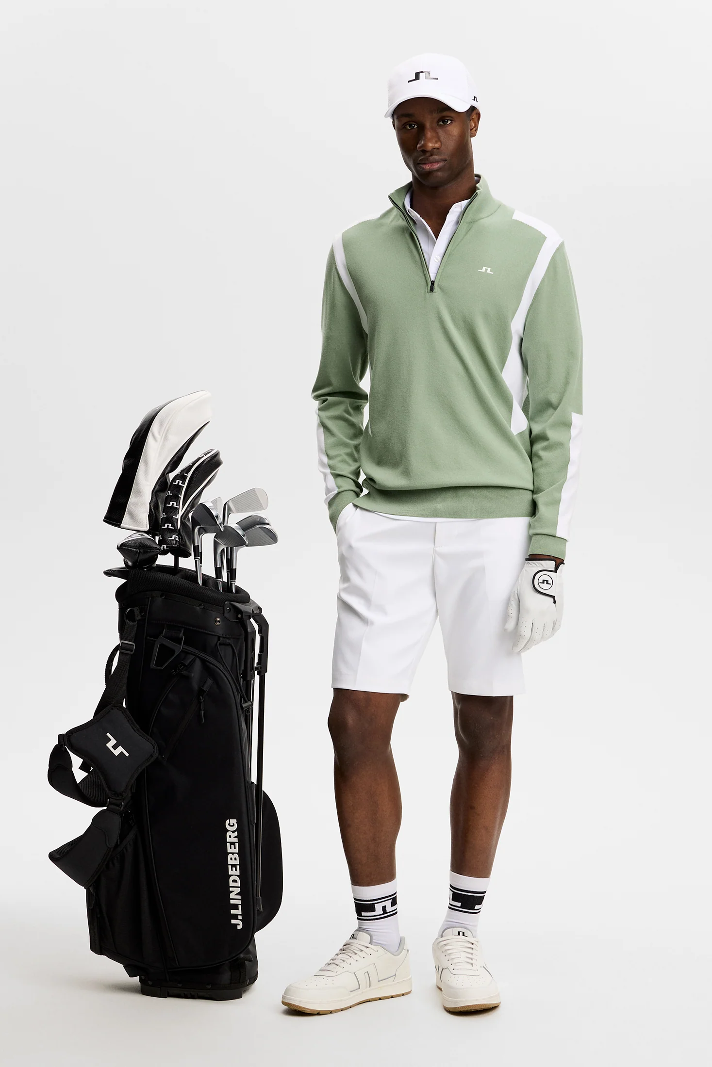 Kendrick Knitted Zip Sweater / Hedge Green - Image 4