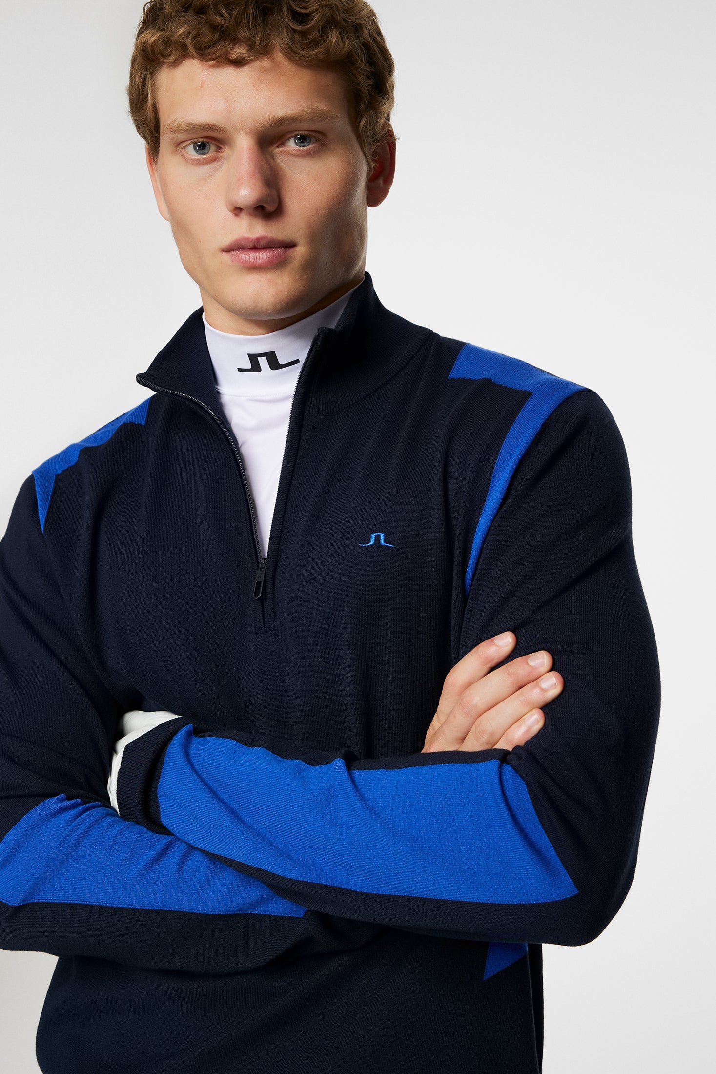 Kendrick Knitted Zip Sweater / JL Navy - Image 5
