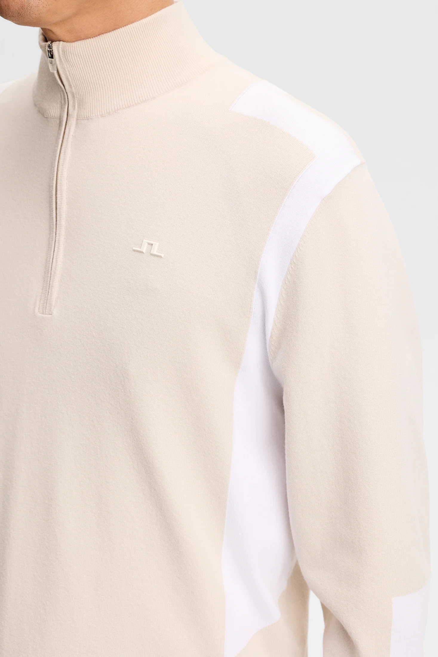 Kendrick Knitted Zip Sweater / Moonbeam - Image 5