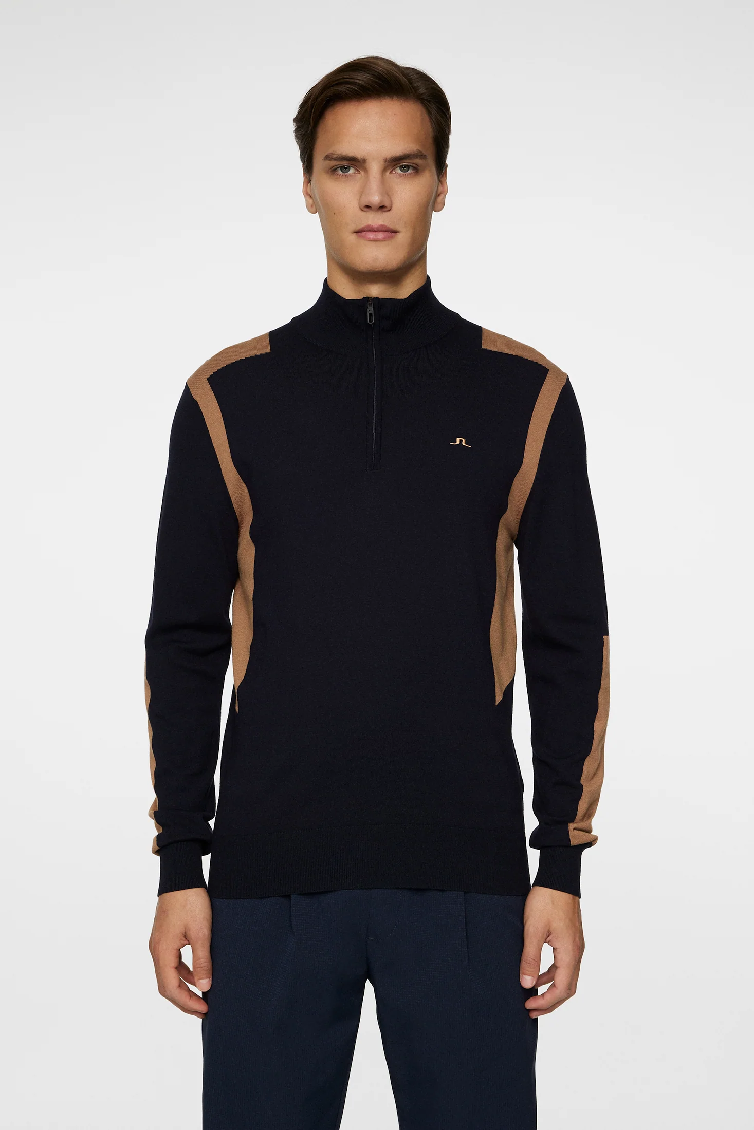 Kendrick Knitted Zip Sweater / Tigers Eye - Image 2
