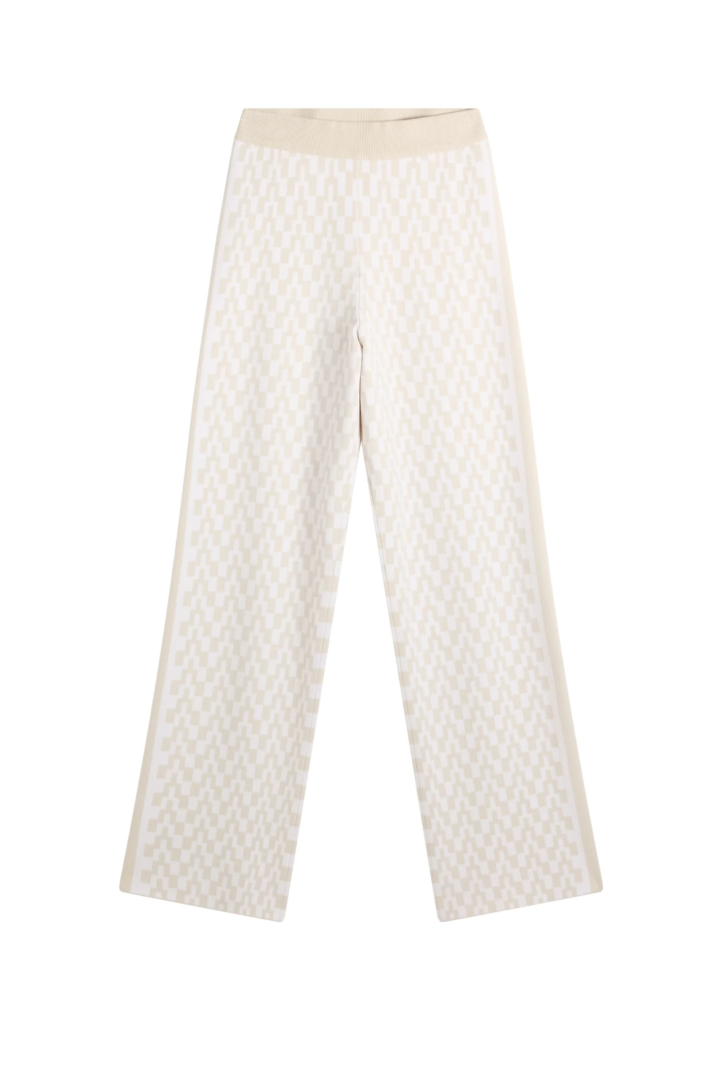 Kera Knitted Jacquard Pant / Bridge Stack Moonbeam M