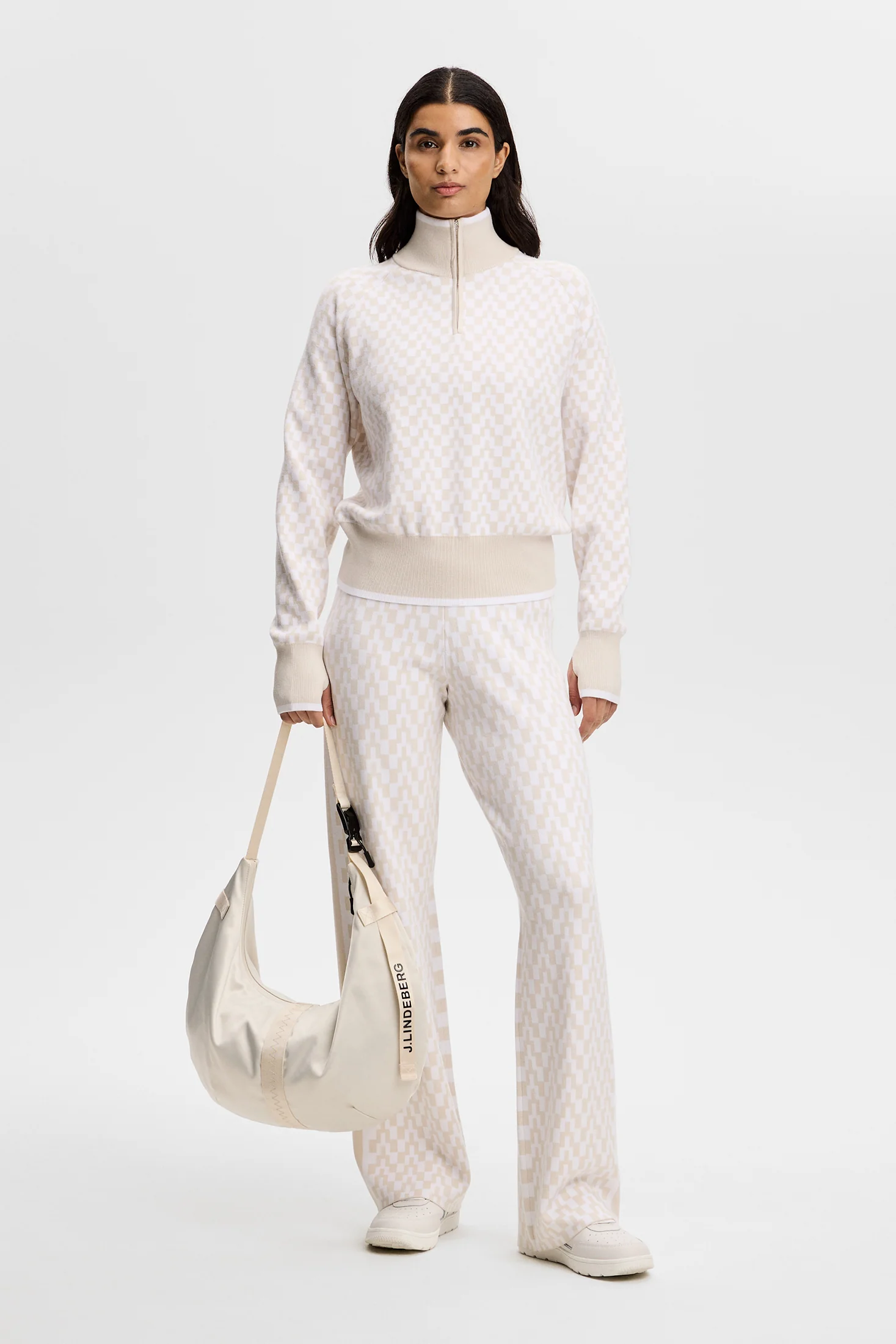 Kera Knitted Jacquard Pant / Bridge Stack Moonbeam M - Image 4