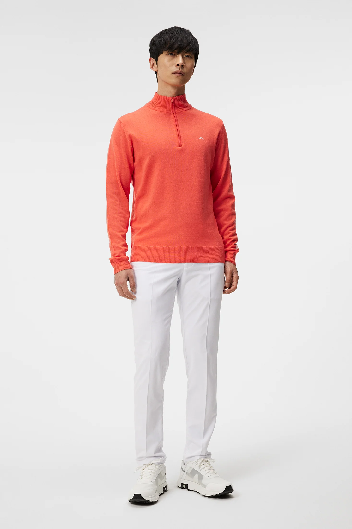 Kian Zipped Sweater / Hot Coral - Image 4