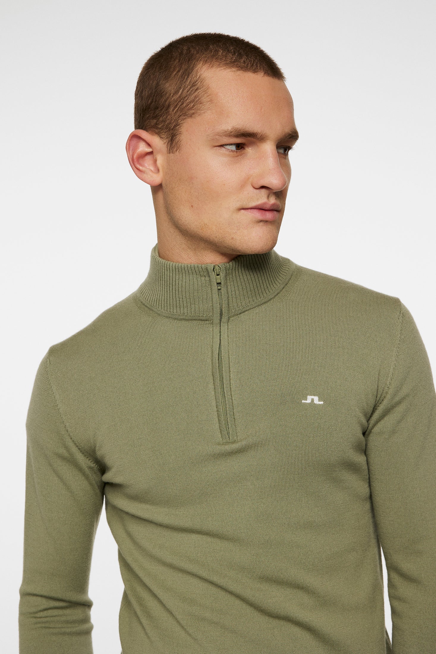 Kian Zipped Sweater / Oil Green - Image 5