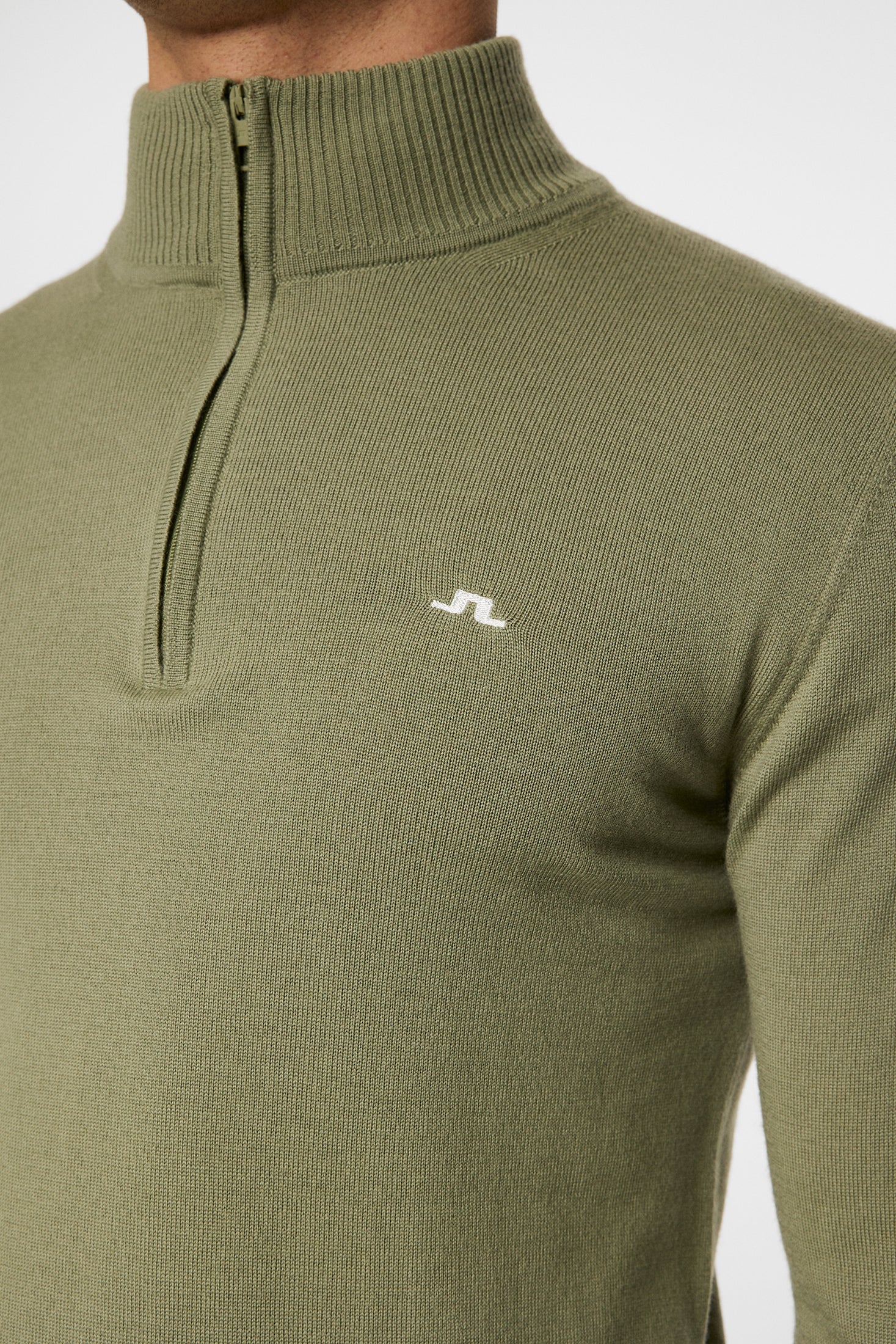 Kian Zipped Sweater / Oil Green - Image 6