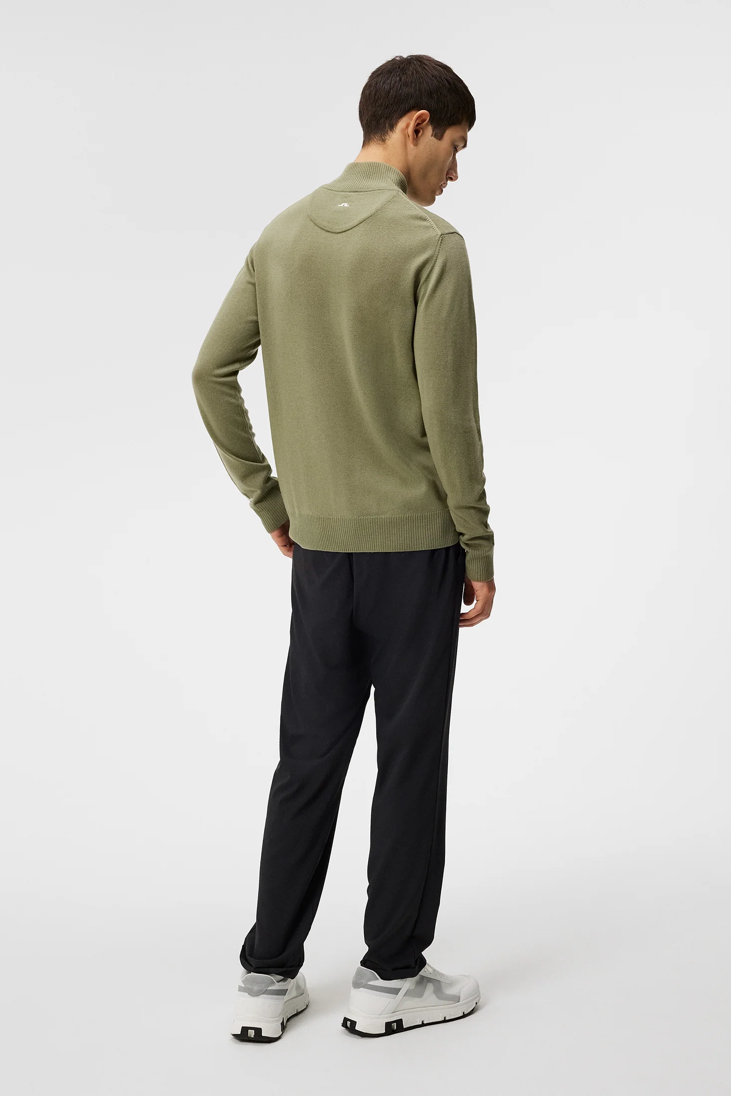 Kian Zipped Sweater / Oil Green - Image 3