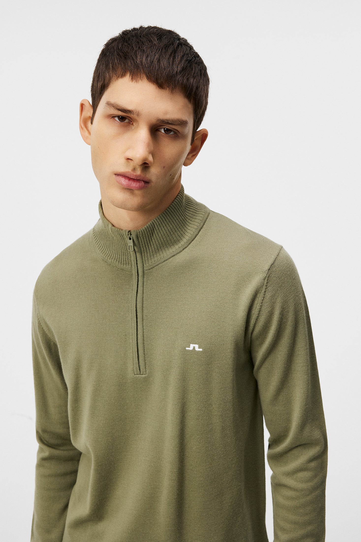 Kian Zipped Sweater / Oil Green - Image 5
