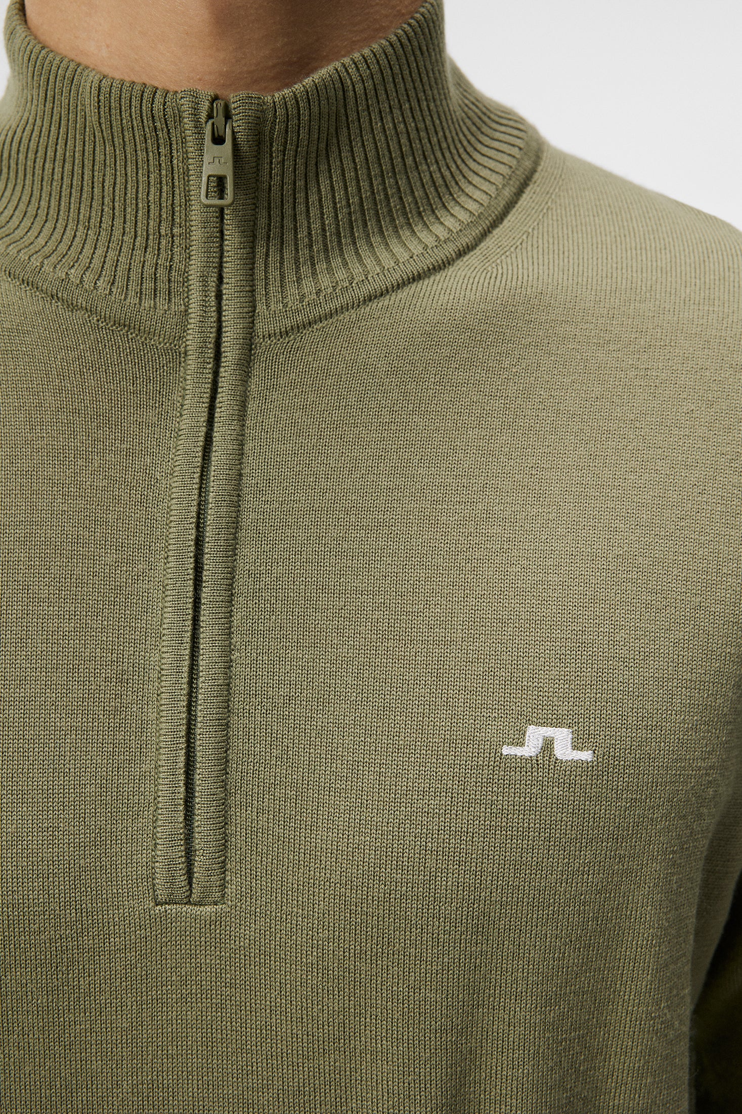 Kian Zipped Sweater / Oil Green - Image 6
