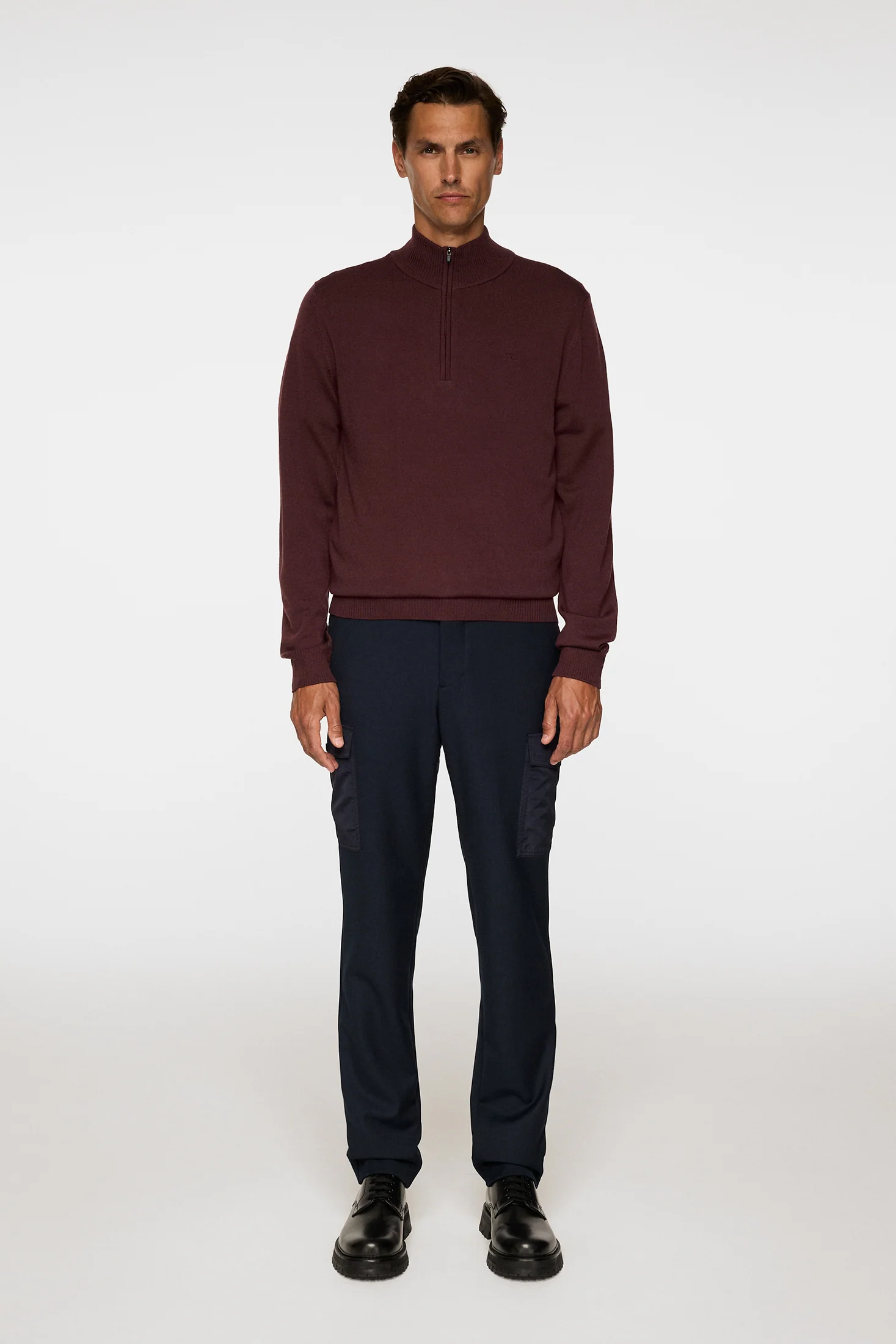 Kiyan Merino Quarter Zip / Huckleberry - Image 4