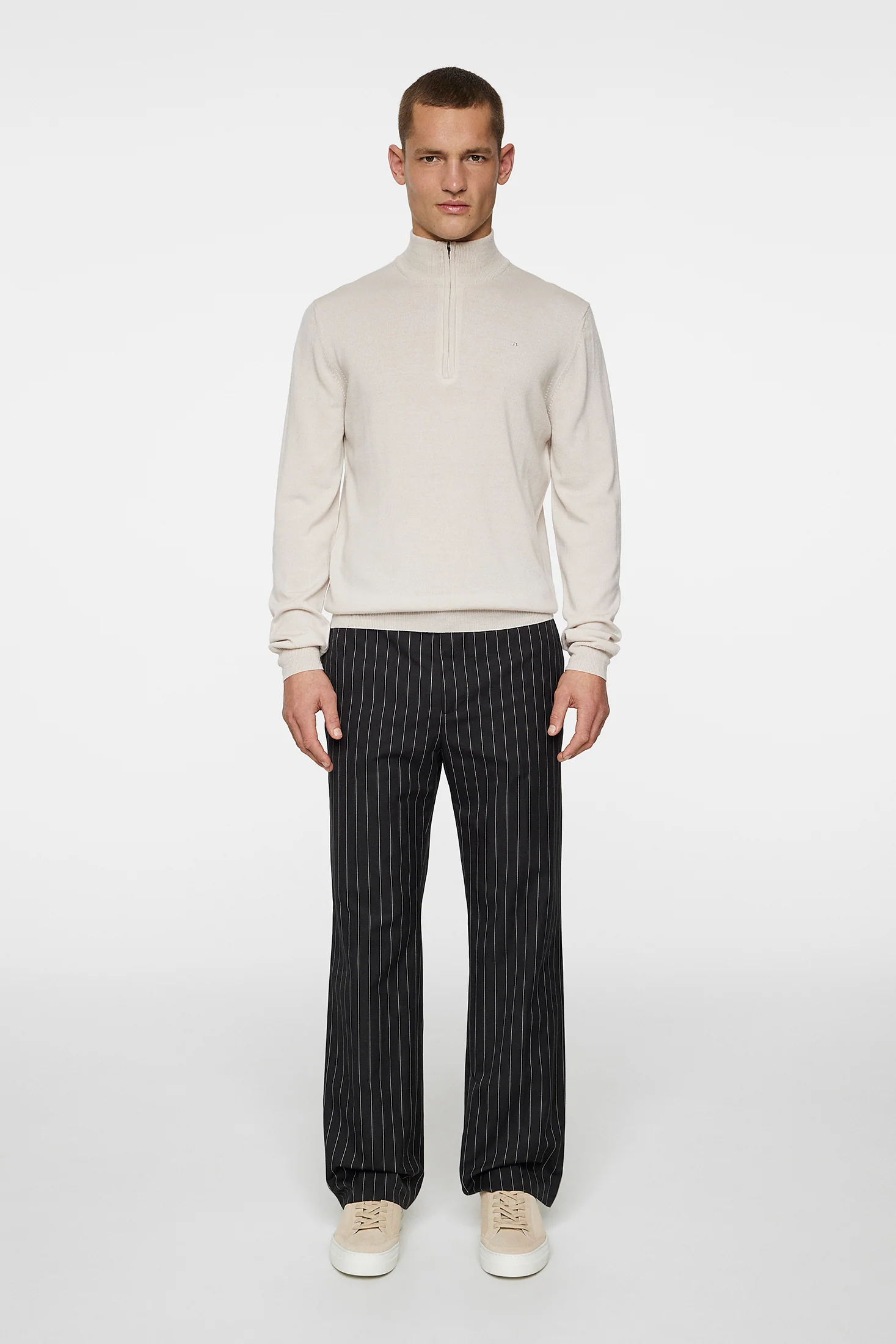 Kiyan Merino Quarter Zip / Moonbeam - Image 4