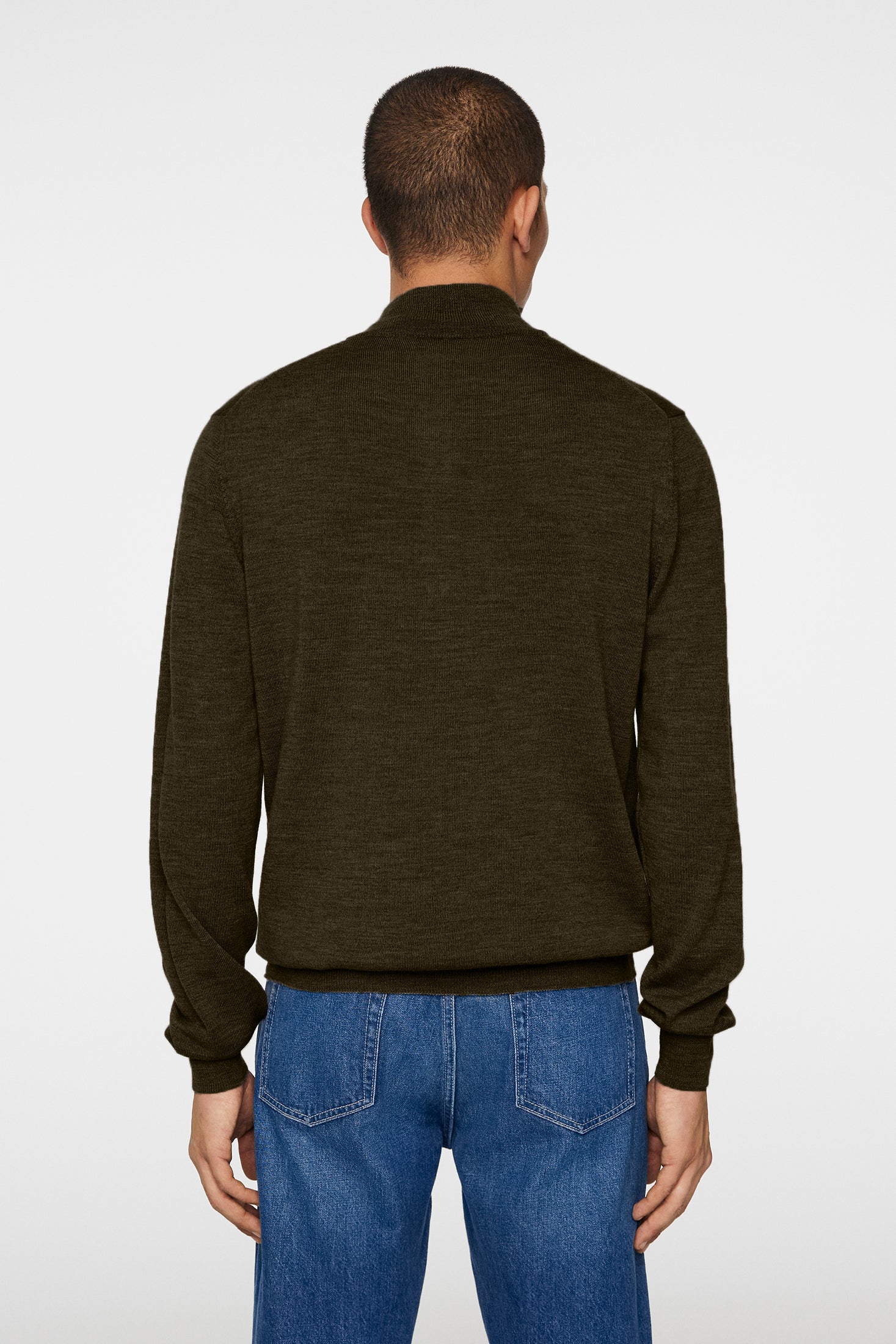 Kiyan Quarter Zip Sweater / Forest Green - Image 3