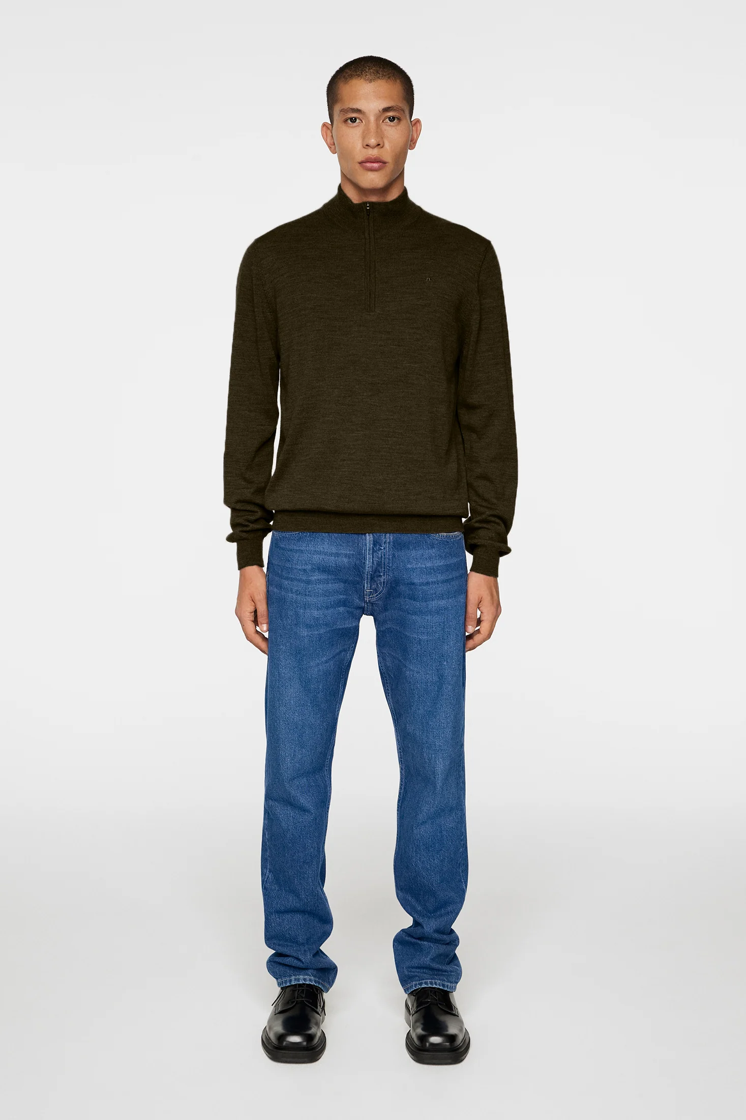 Kiyan Quarter Zip Sweater / Forest Green - Image 4
