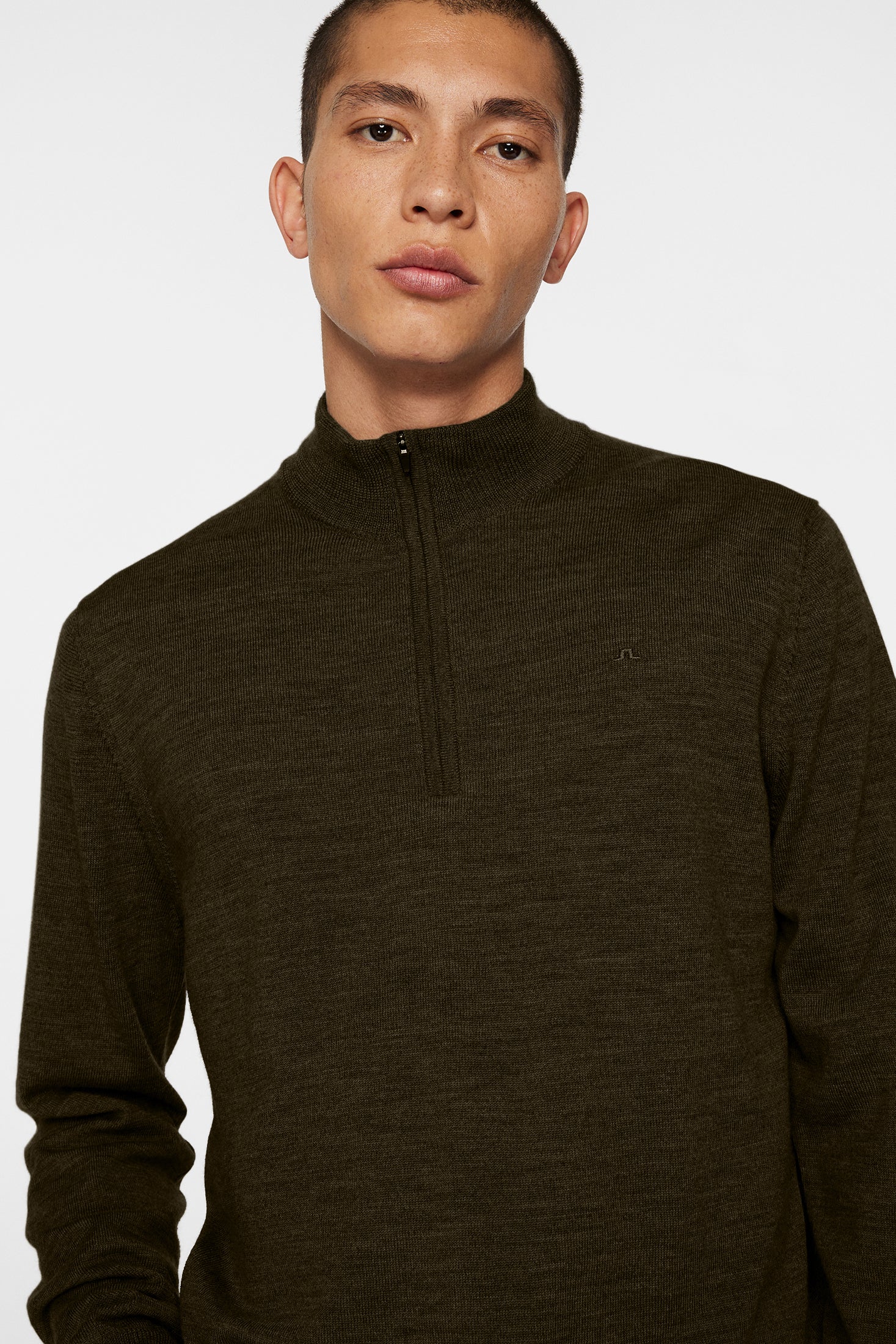 Kiyan Quarter Zip Sweater / Forest Green - Image 5
