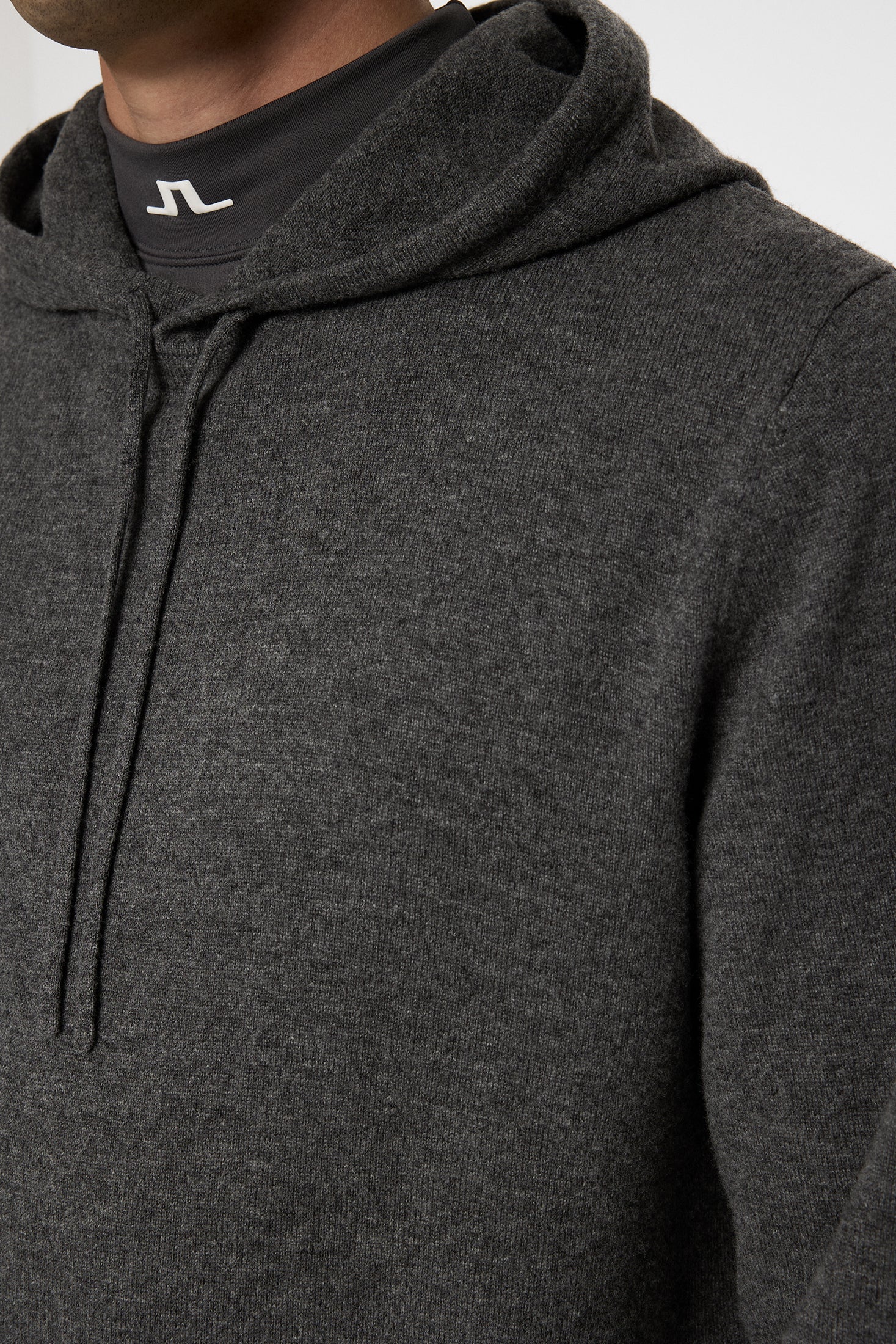 Kolton Cashmere Hoodie / Dark Grey Melange - Image 6
