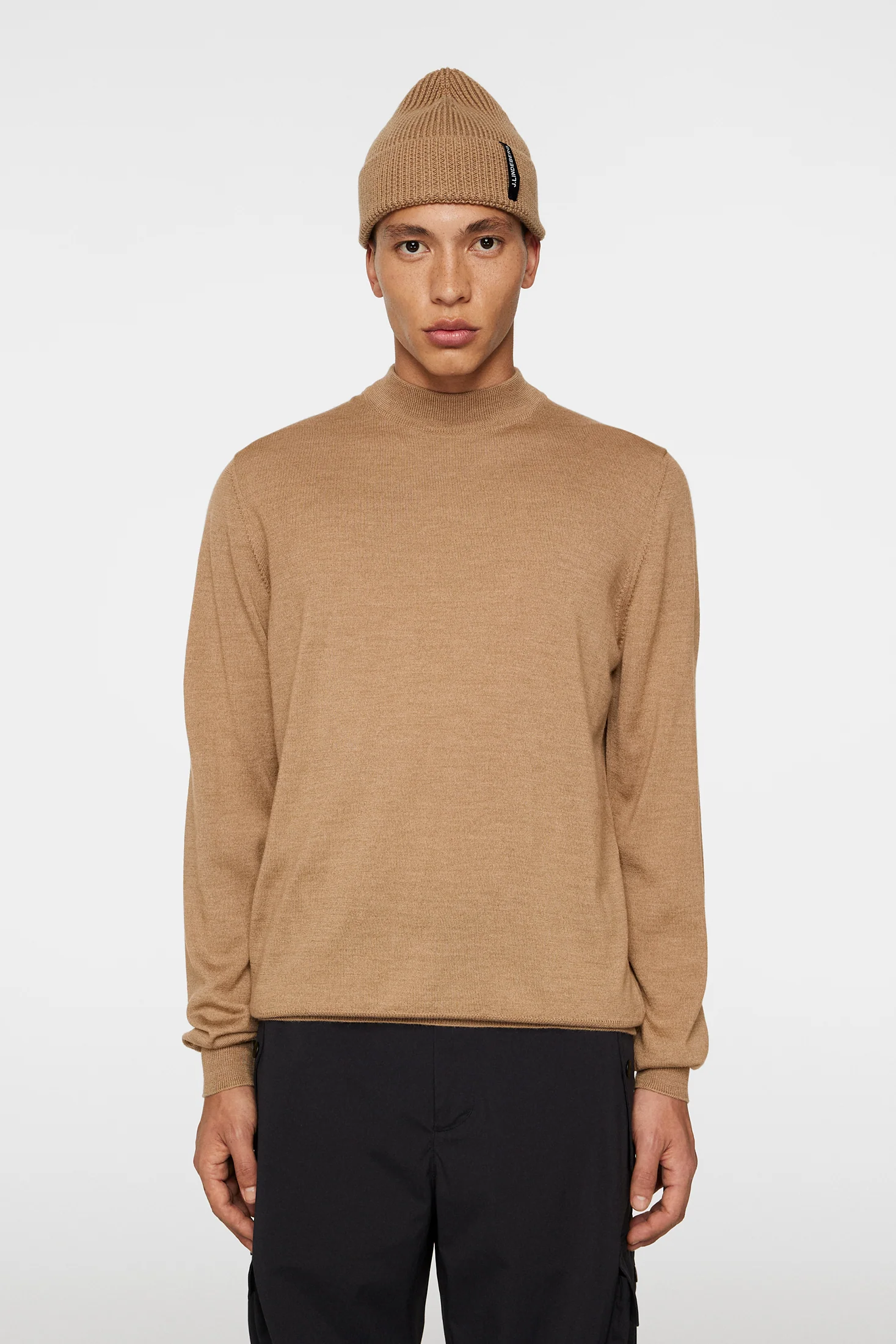 Korman Merino Turtle Neck / Tiger Brown Melange - Image 2