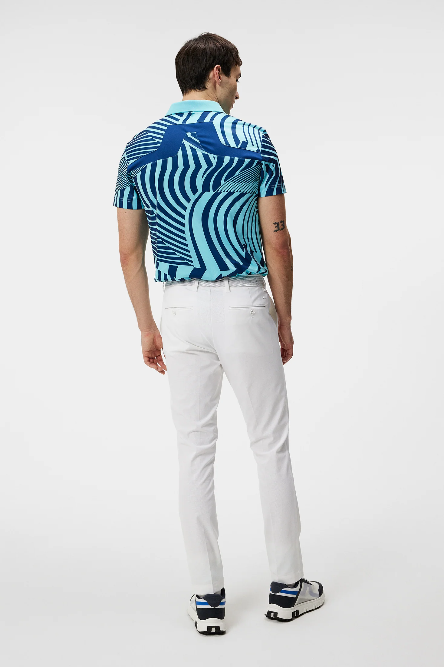 KV Tour Print Golf Polo / Dazzle Wave Blue Curacao - Image 4