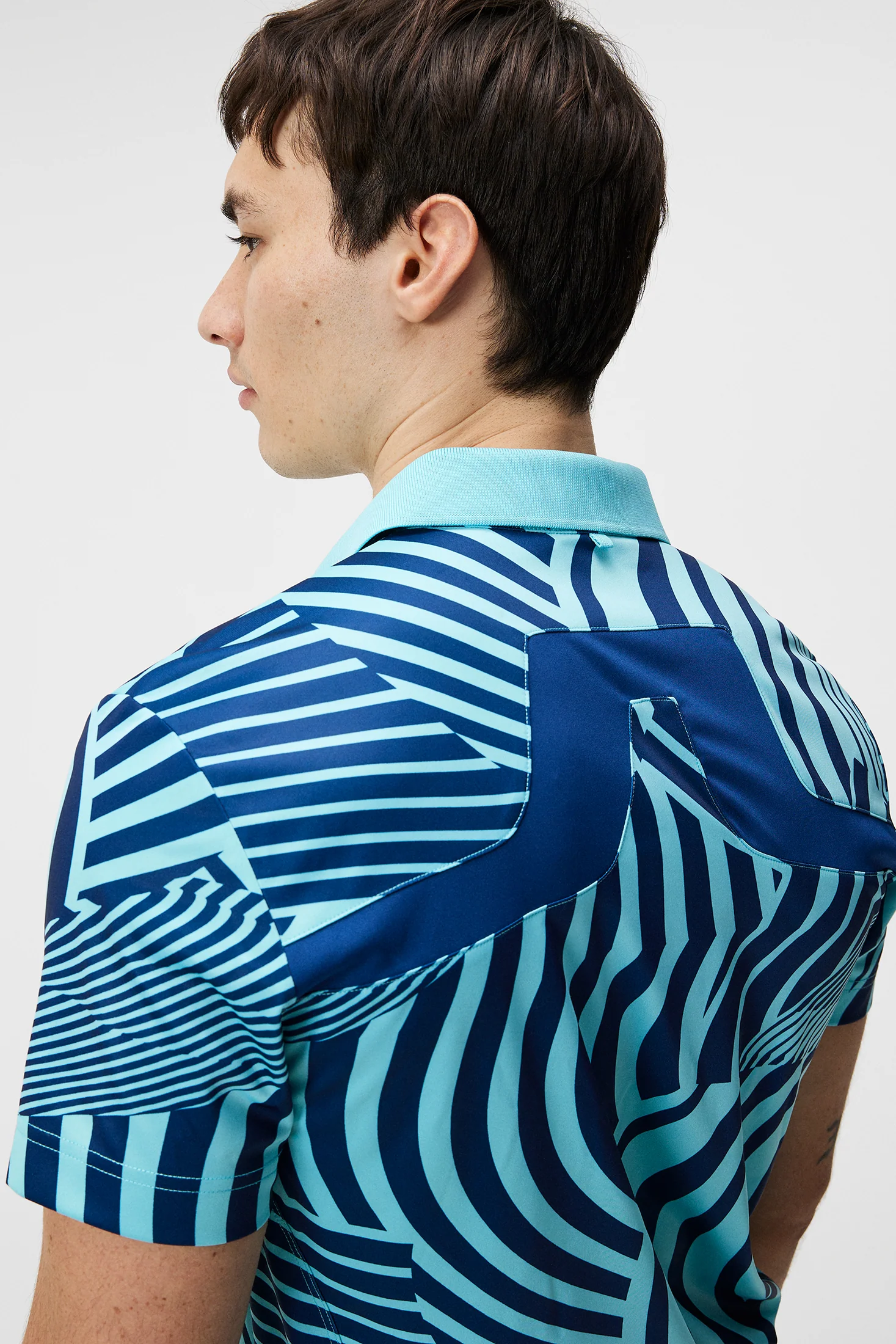 KV Tour Print Golf Polo / Dazzle Wave Blue Curacao - Image 6