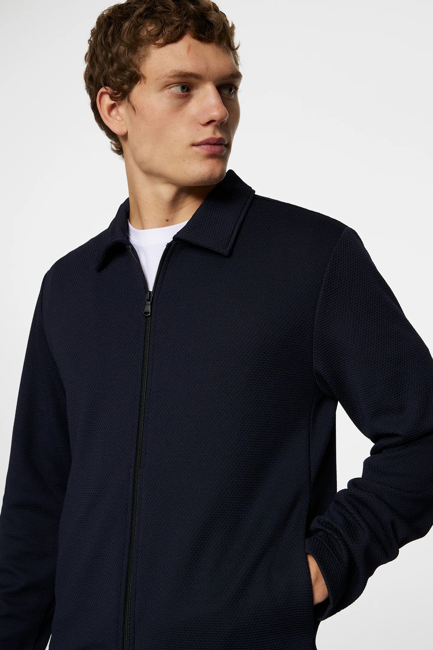 Lansa Jersey Zip Jacket / JL Navy - Image 5