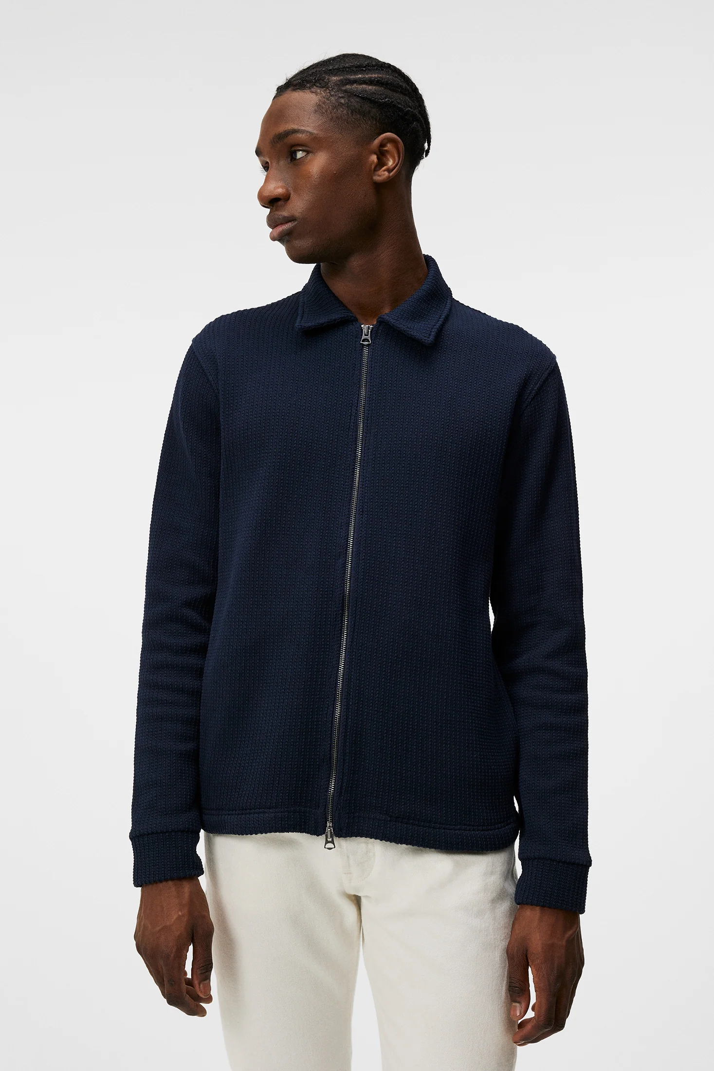 Lansa Jersey Zip Jacket / JL Navy - Image 2