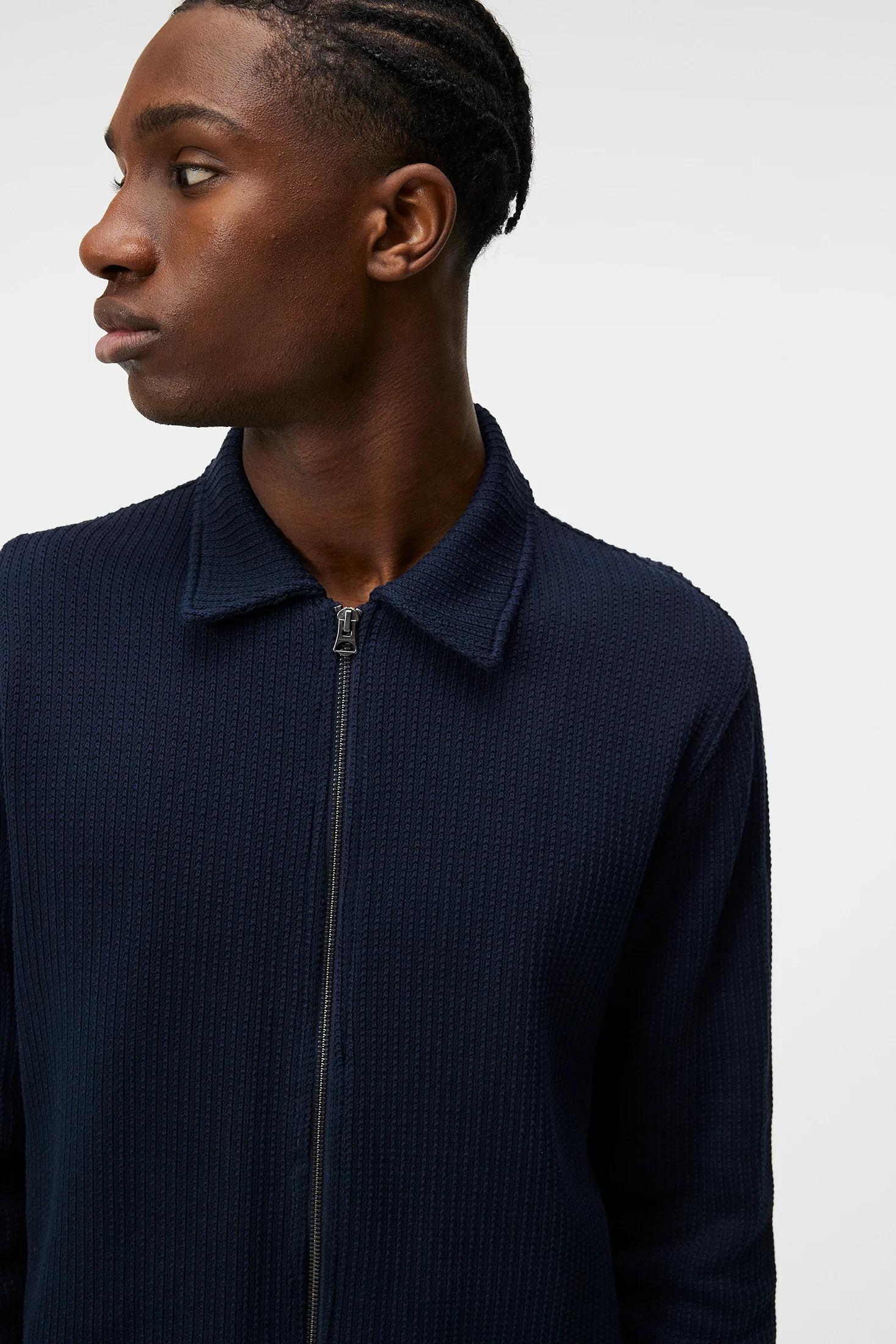 Lansa Jersey Zip Jacket / JL Navy - Image 5