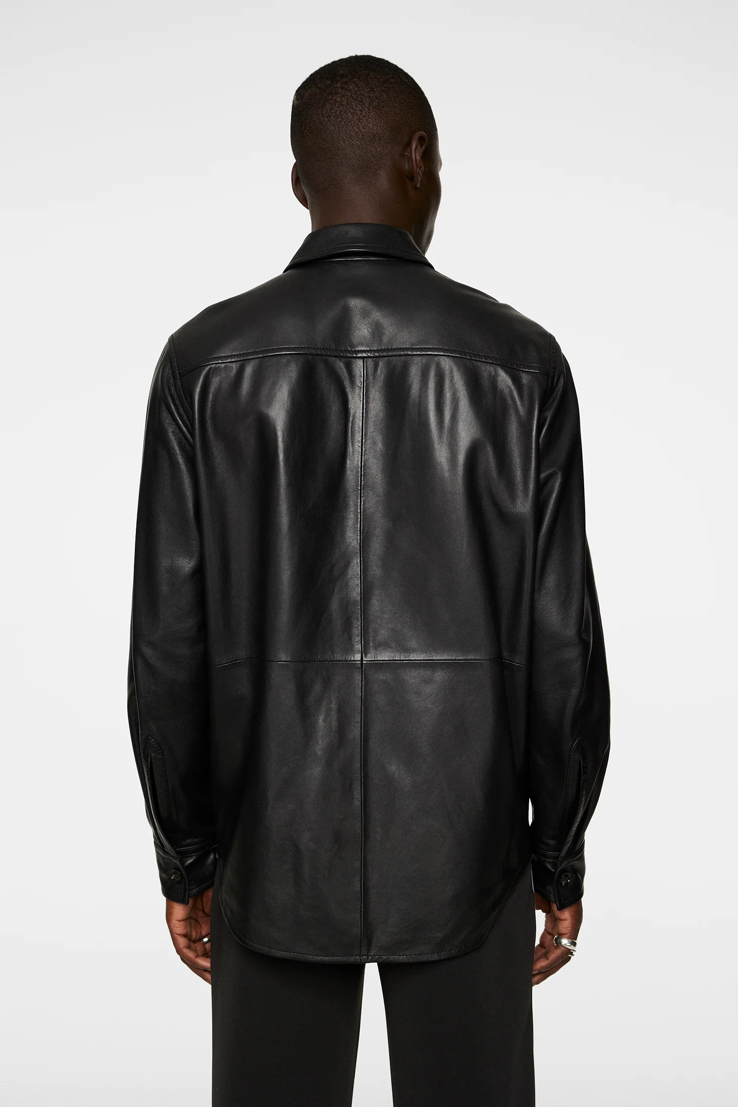 Lanson Leather Overshirt / Black - Image 3
