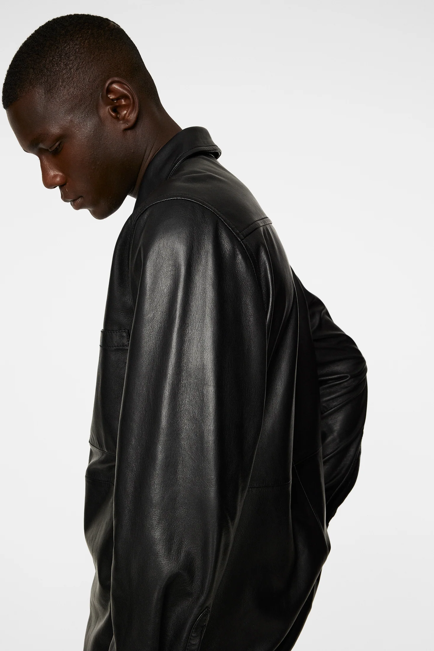 Lanson Leather Overshirt / Black - Image 5