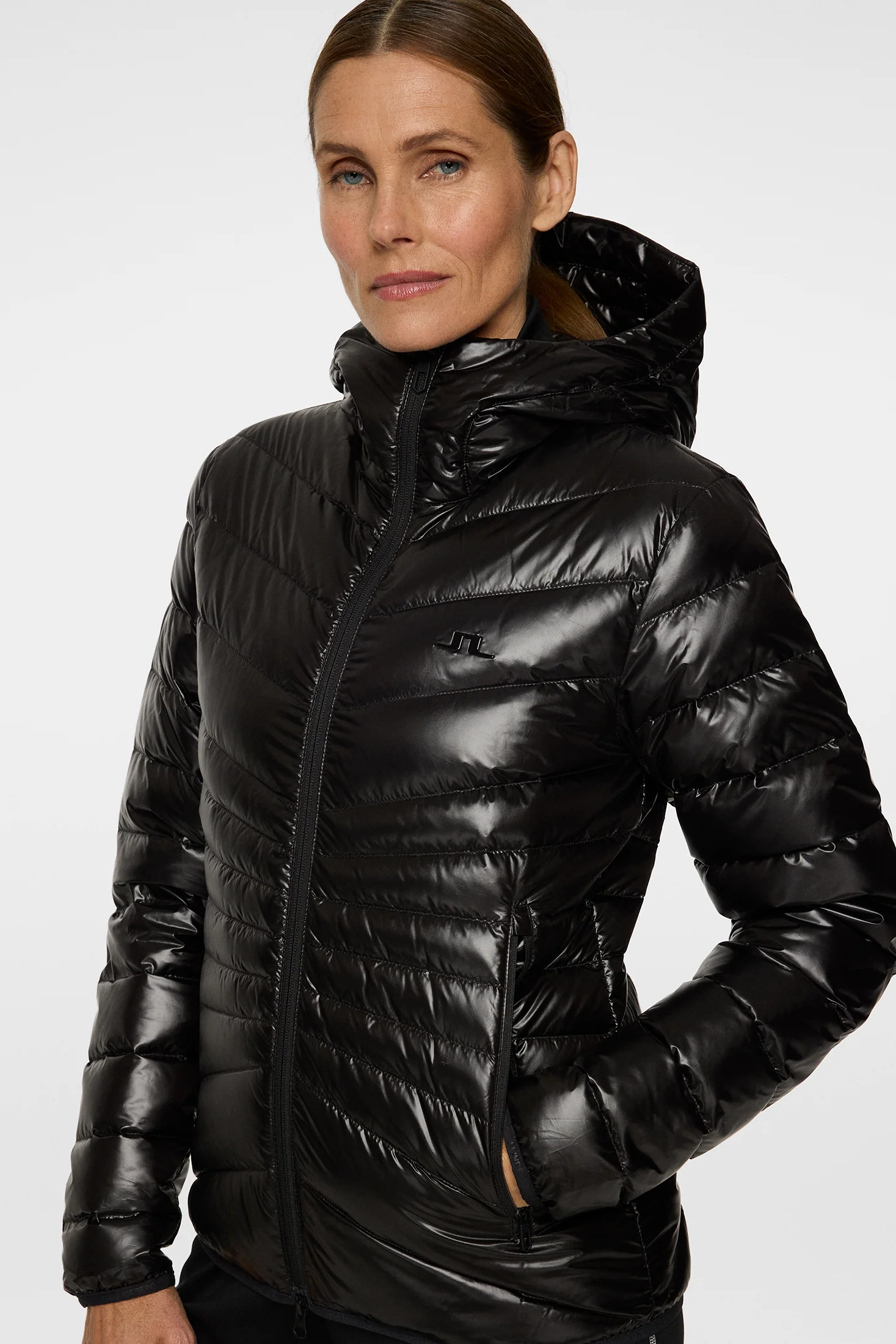 Lara Light Down Hood / Black - Image 5
