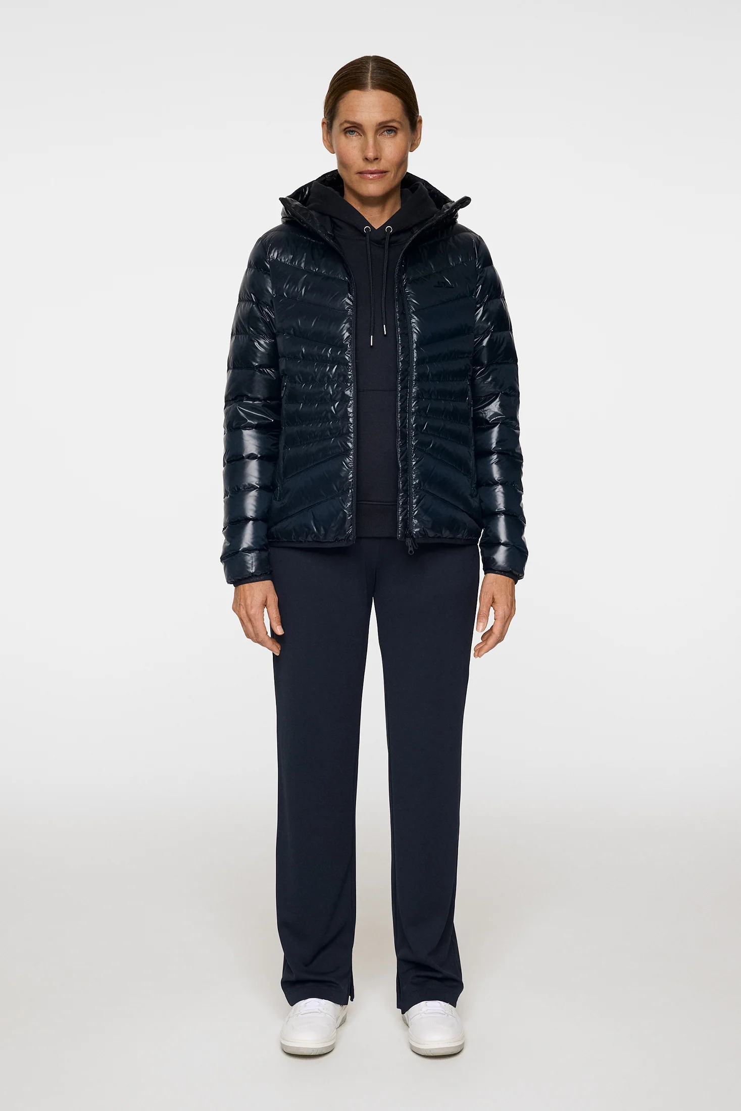 Lara Light Down Hood / JL Navy - Image 4